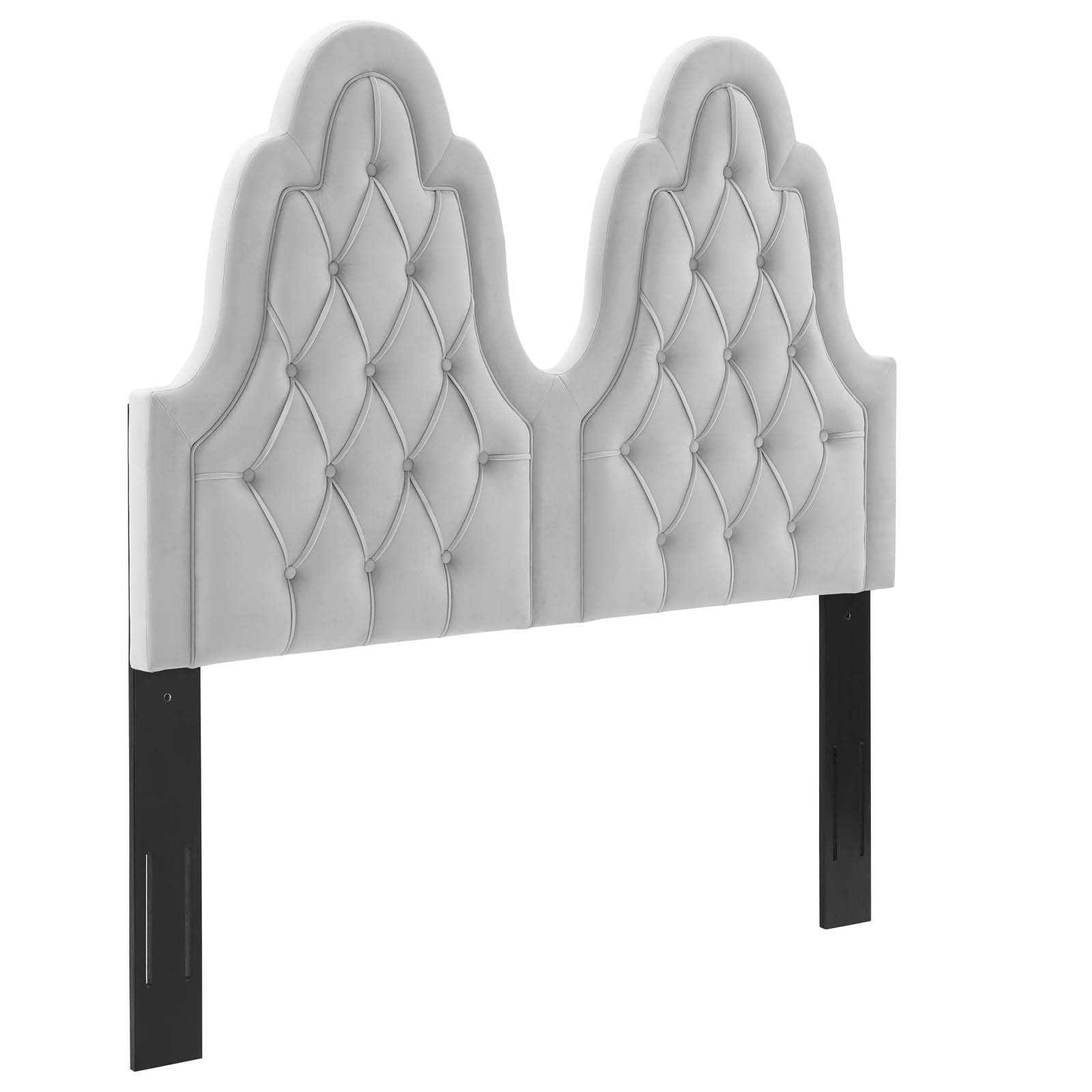 Modway Headboards - Augustine Tufted Performance Velvet King/California King Headboard Light Gray