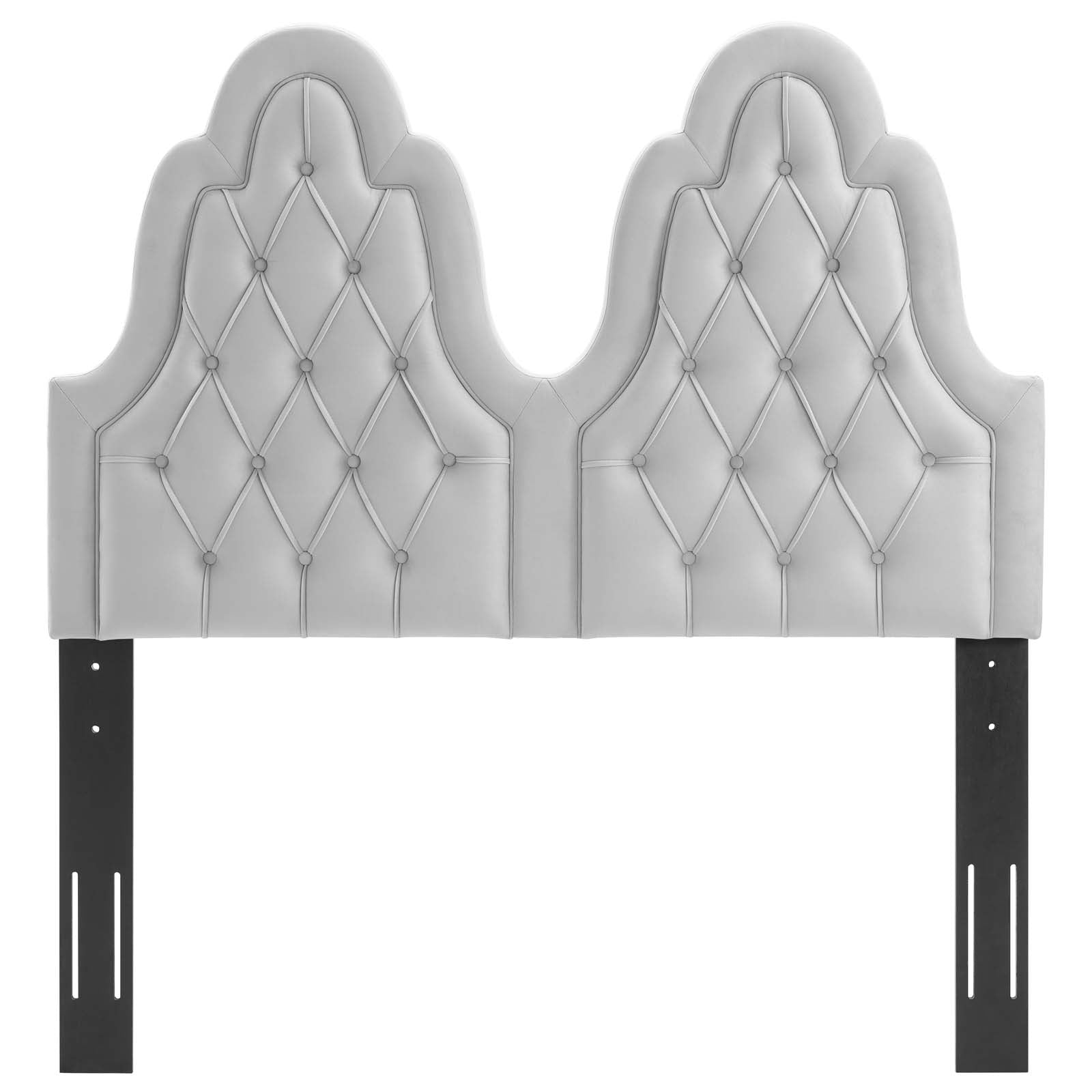 Modway Headboards - Augustine Tufted Performance Velvet King/California King Headboard Light Gray