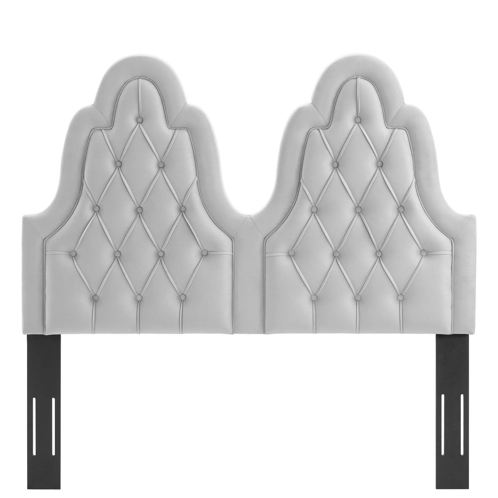Modway Headboards - Augustine Tufted Performance Velvet King/California King Headboard Light Gray