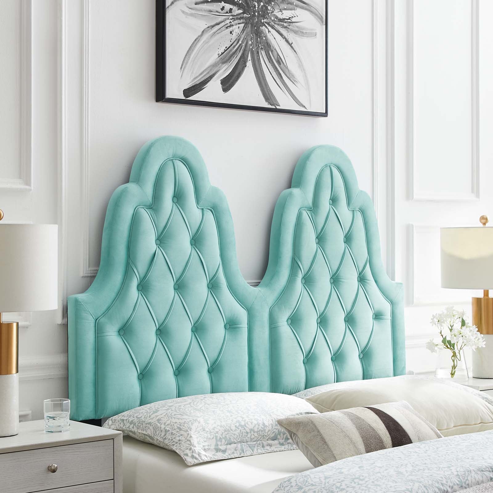 Modway Headboards - Augustine Tufted Performance Velvet King/California King Headboard Mint