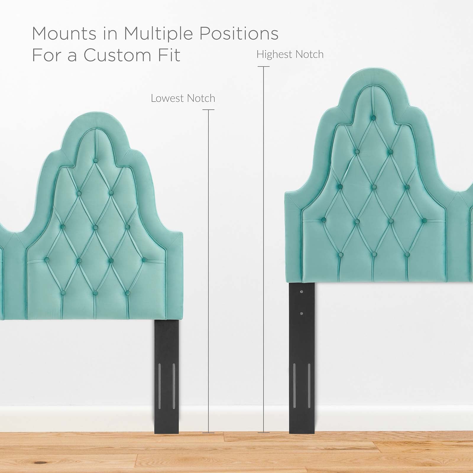 Modway Headboards - Augustine Tufted Performance Velvet King/California King Headboard Mint