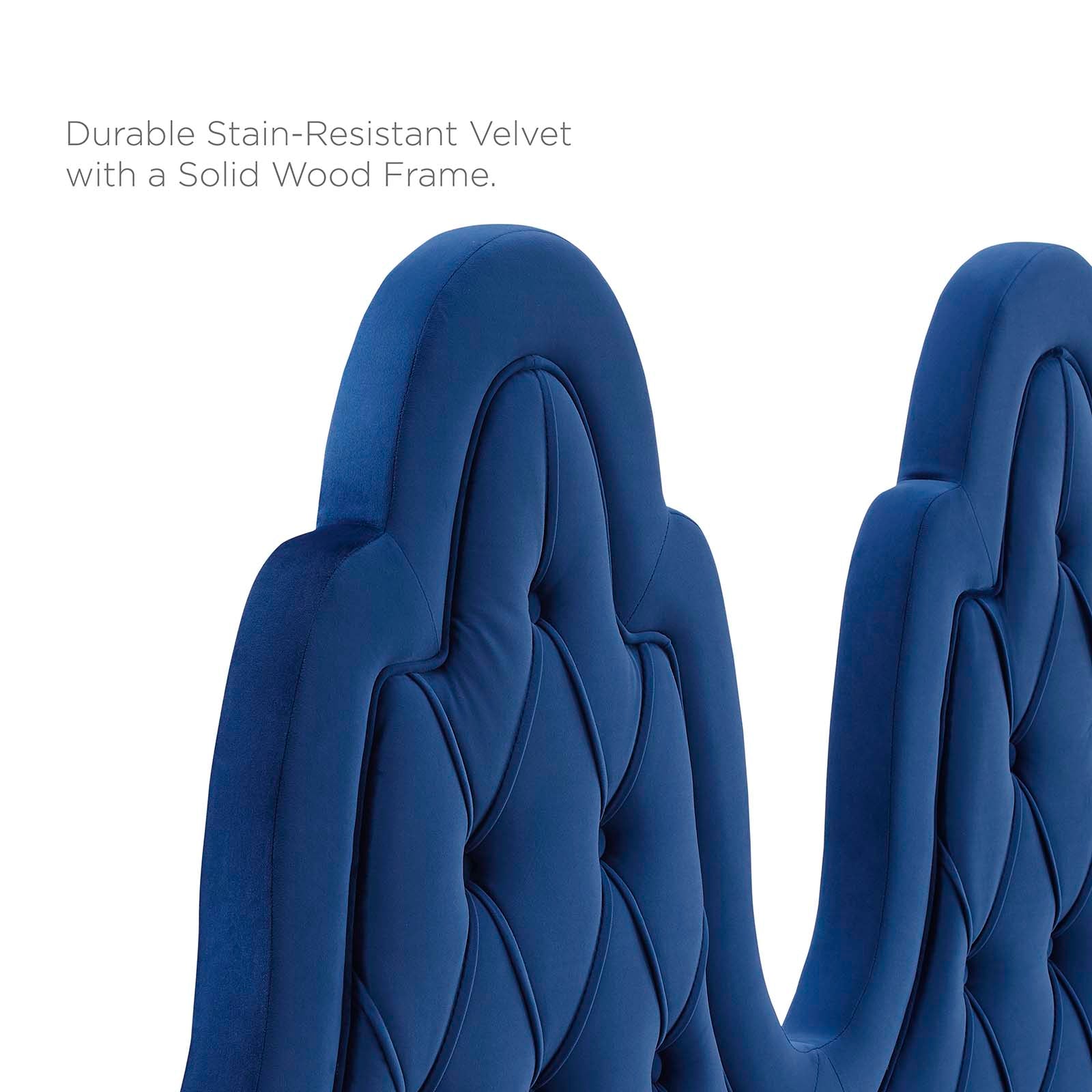 Modway Headboards - Augustine Tufted Performance Velvet King/California King Headboard Navy