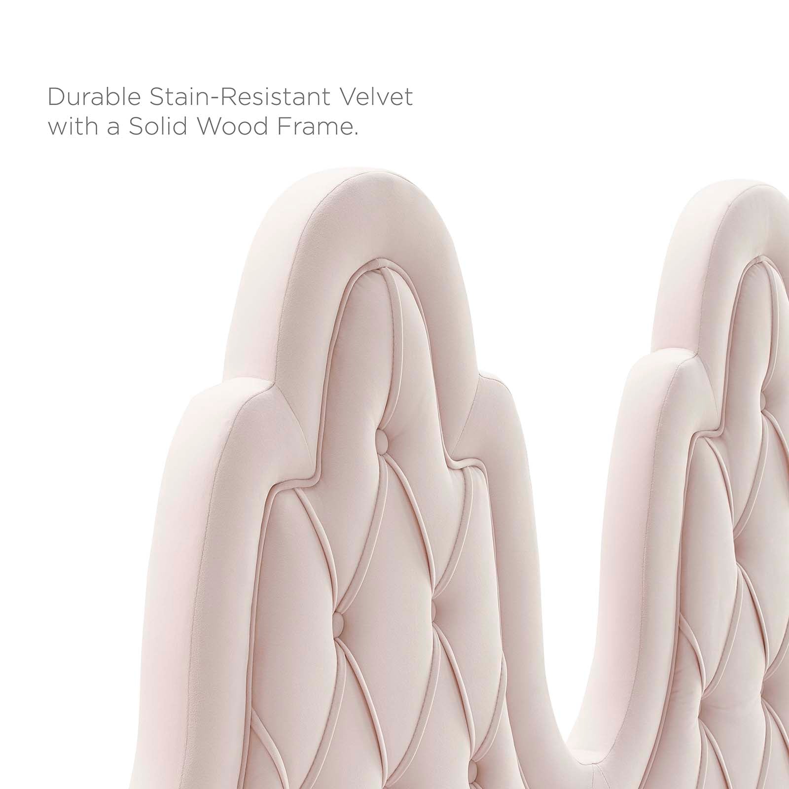 Modway Headboards - Augustine Tufted Performance Velvet King/California King Headboard Pink