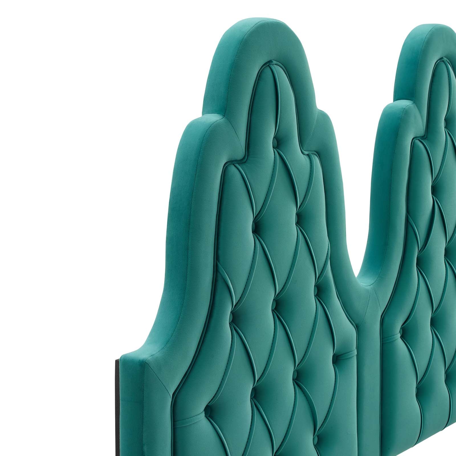 Modway Headboards - Augustine Tufted Performance Velvet King/California King Headboard Teal