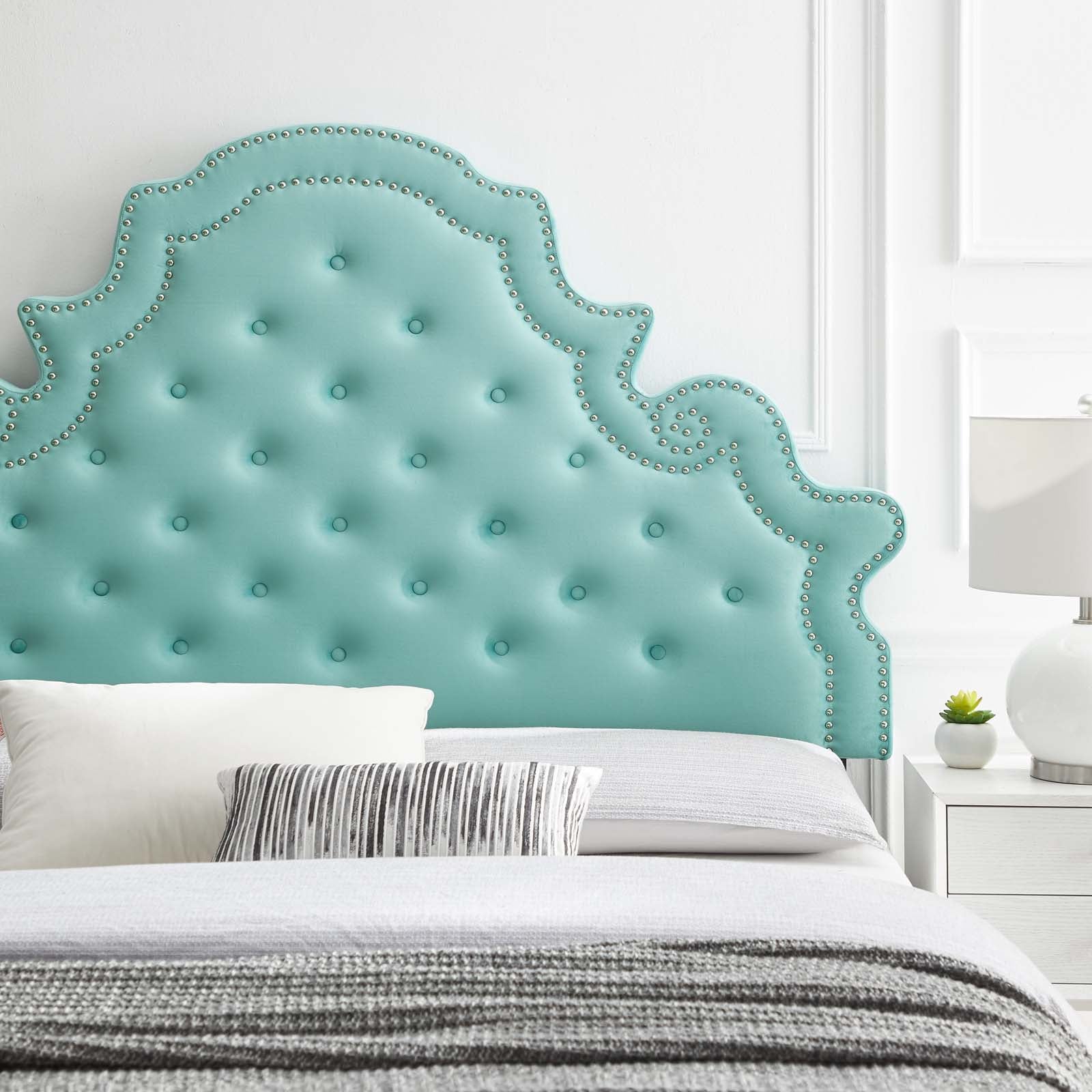 Modway Headboards - Diana Tufted Performance Velvet Twin Headboard Mint