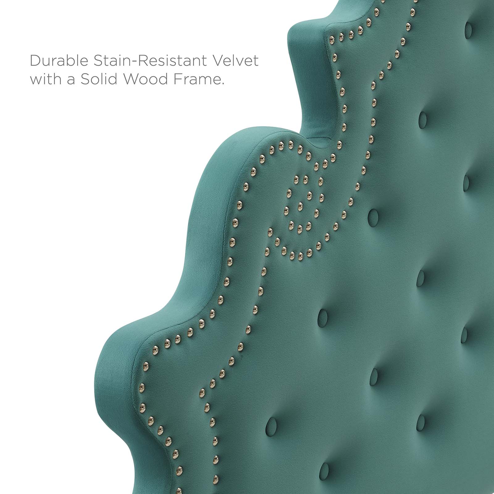 Modway Headboards - Diana Tufted Performance Velvet Twin Headboard Teal