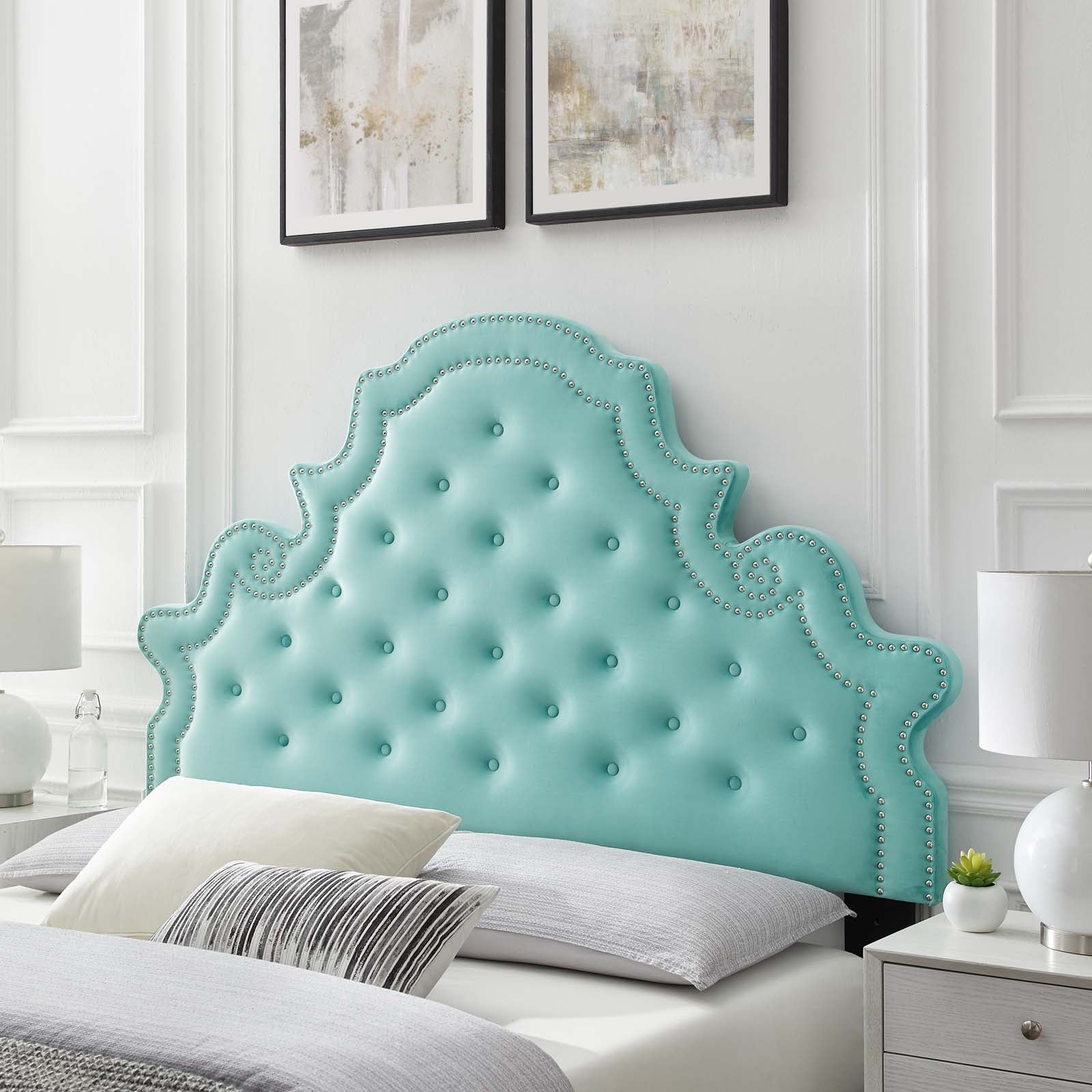 Modway Headboards - Diana Tufted Performance Velvet King/California King Headboard Mint