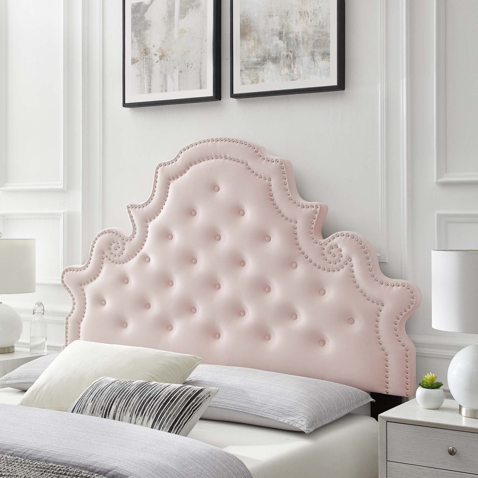 Modway Headboards - Diana Tufted Performance Velvet King/California King Headboard Pink