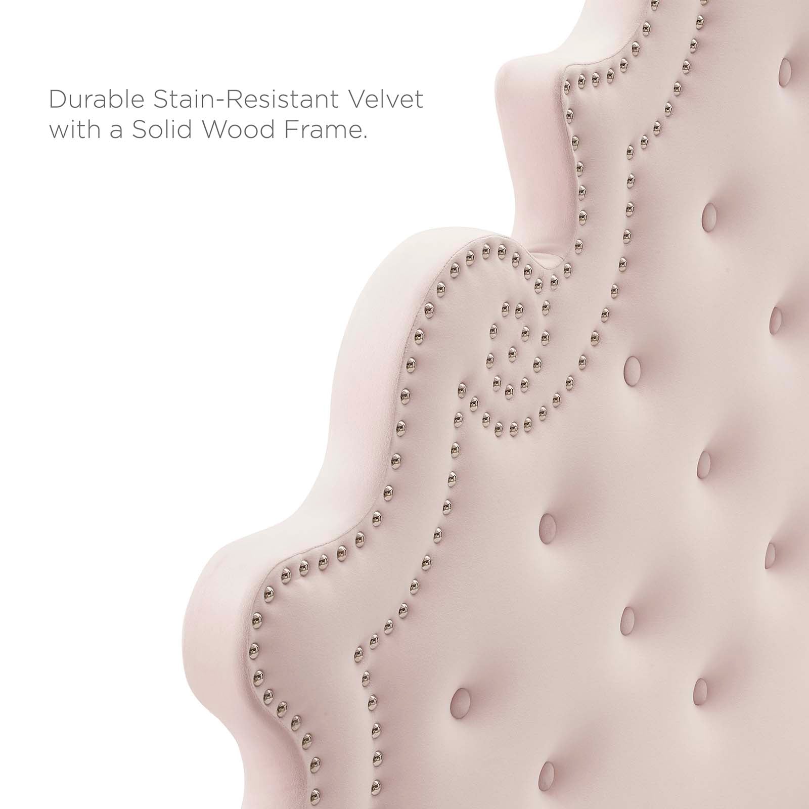 Modway Headboards - Diana Tufted Performance Velvet King/California King Headboard Pink
