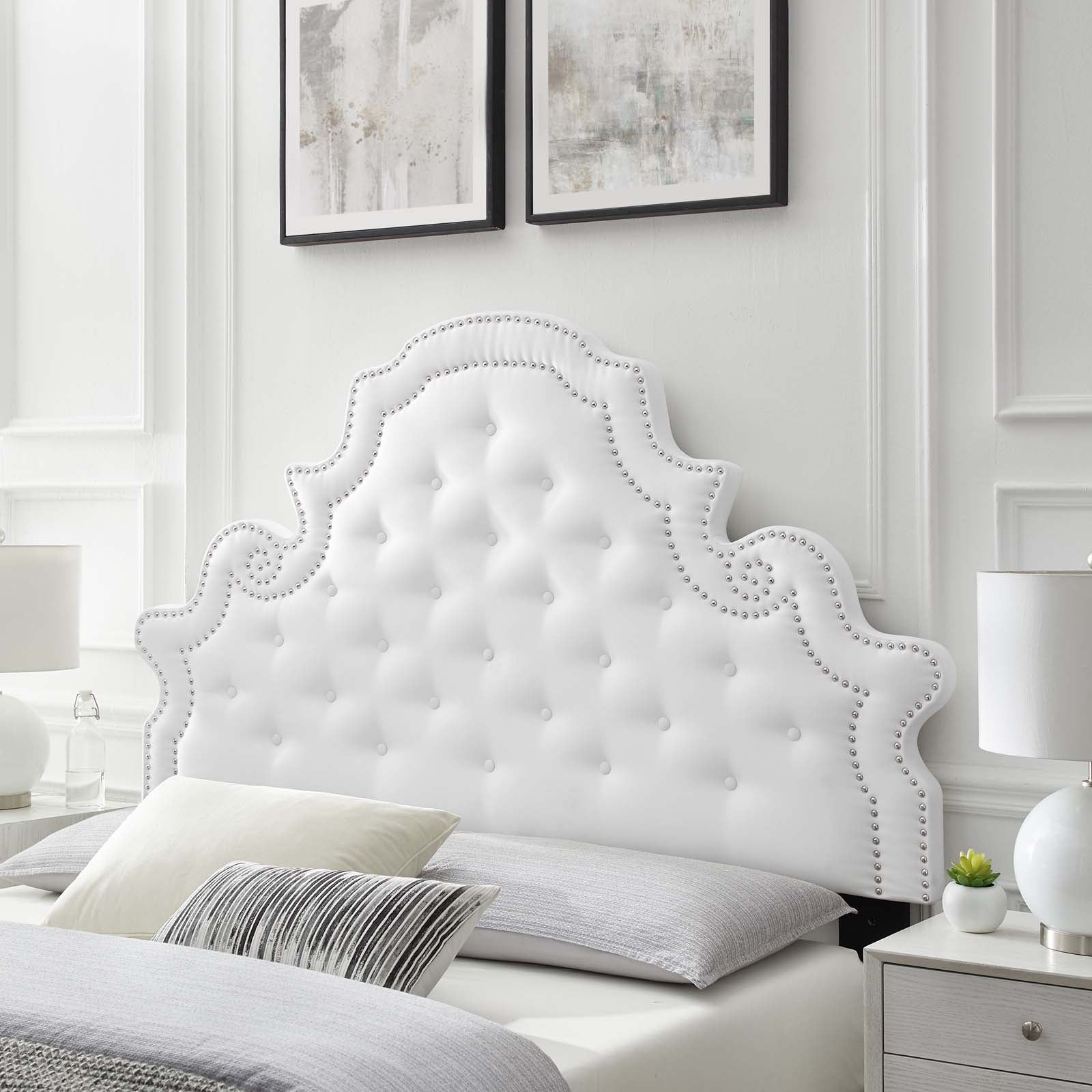 Modway Headboards - Diana Tufted Performance Velvet King/California King Headboard White