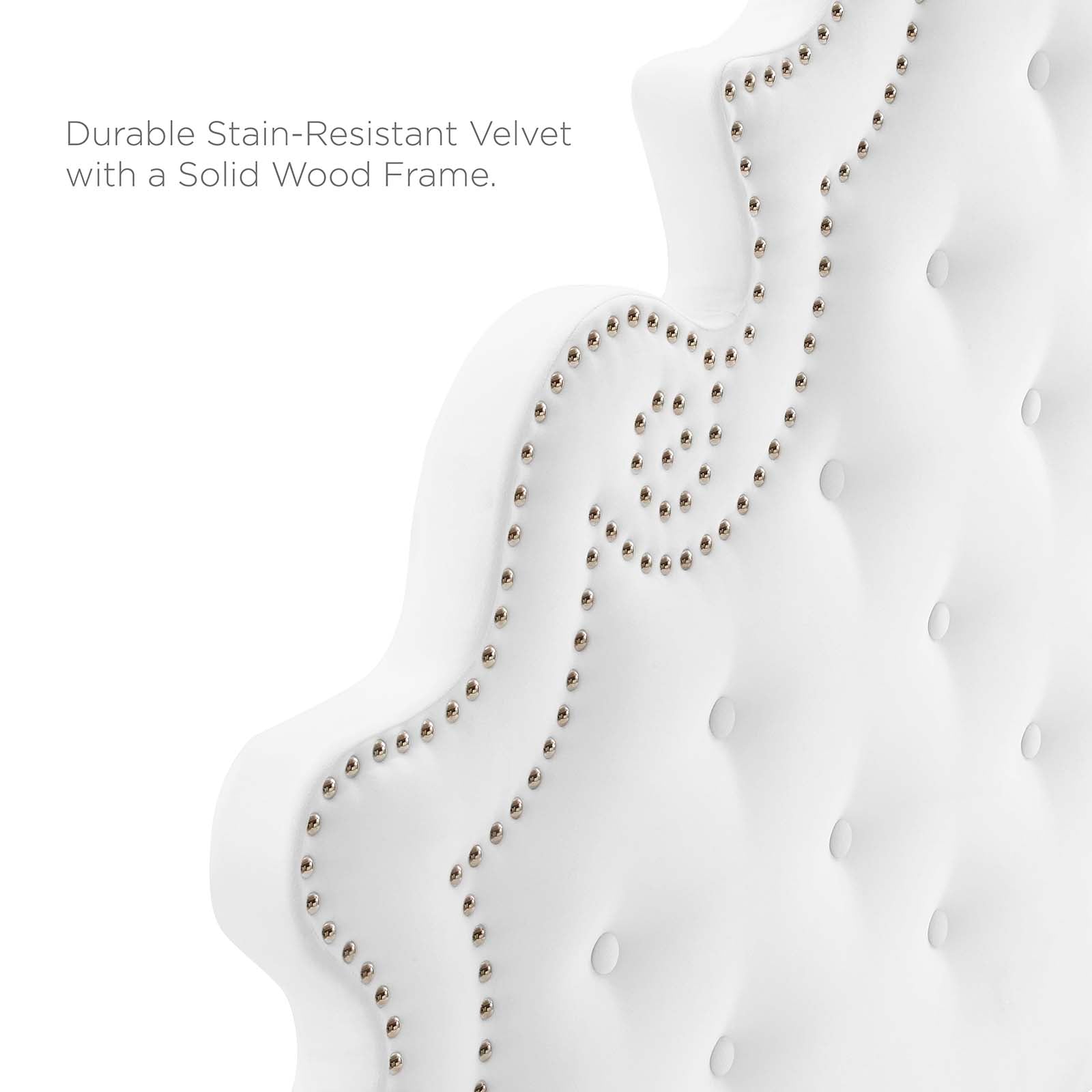 Modway Headboards - Diana Tufted Performance Velvet King/California King Headboard White