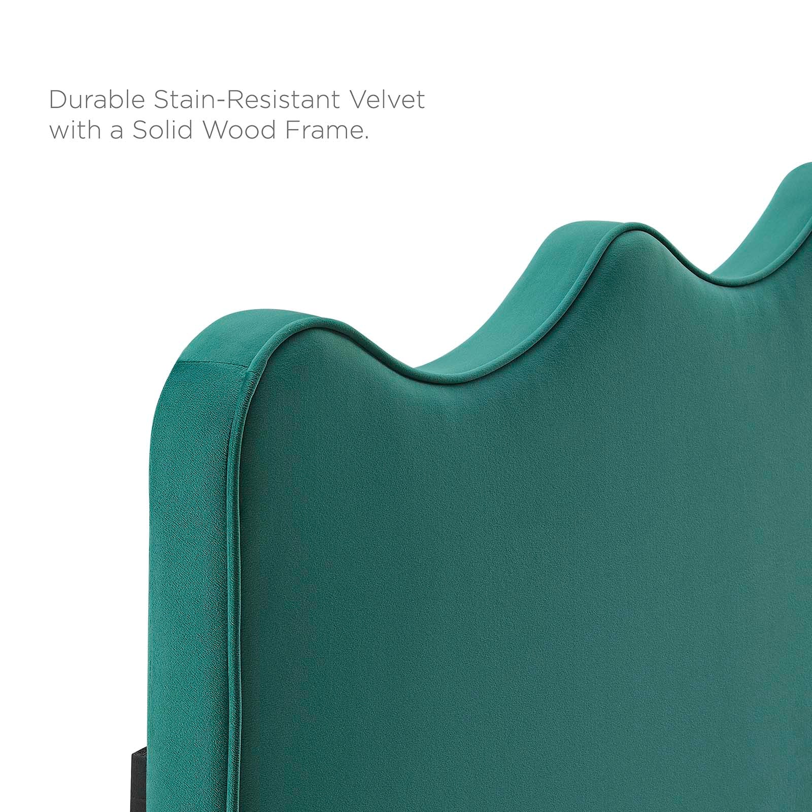 Modway Headboards - Athena Performance Velvet Twin Headboard Teal