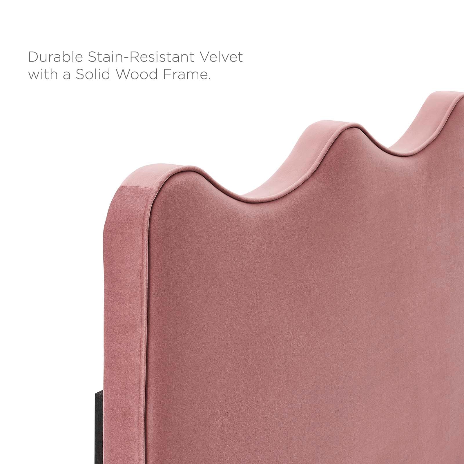 Modway Headboards - Athena Performance Velvet Full/Queen Headboard Dusty Rose