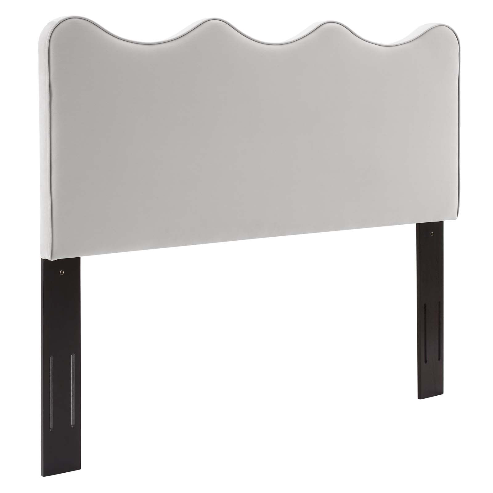 Modway Headboards - Athena Performance Velvet Full/Queen Headboard Light Gray