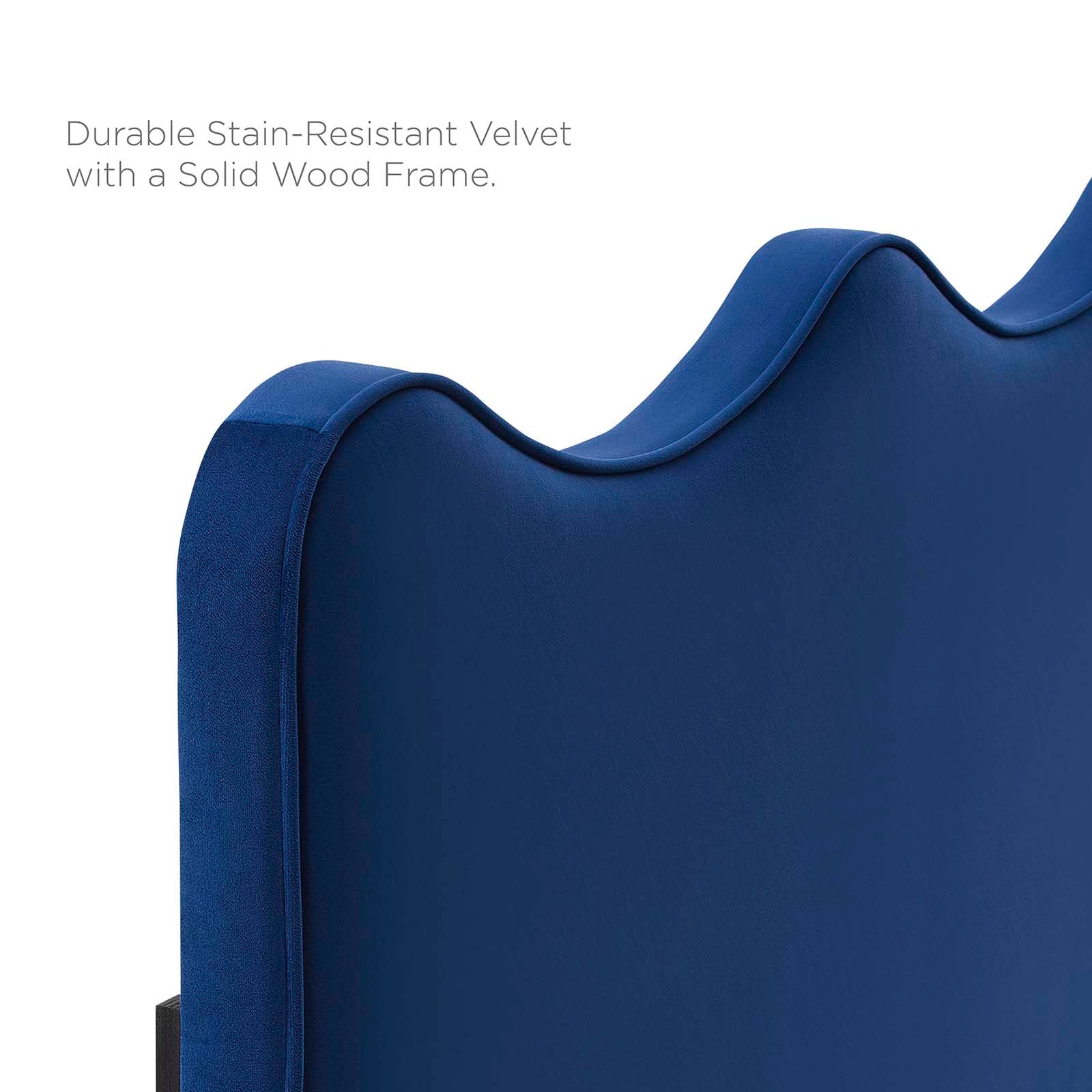 Modway Headboards - Athena Performance Velvet King/California King Headboard Navy