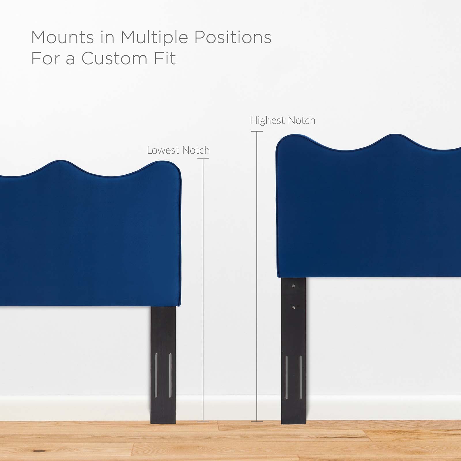 Modway Headboards - Athena Performance Velvet King/California King Headboard Navy