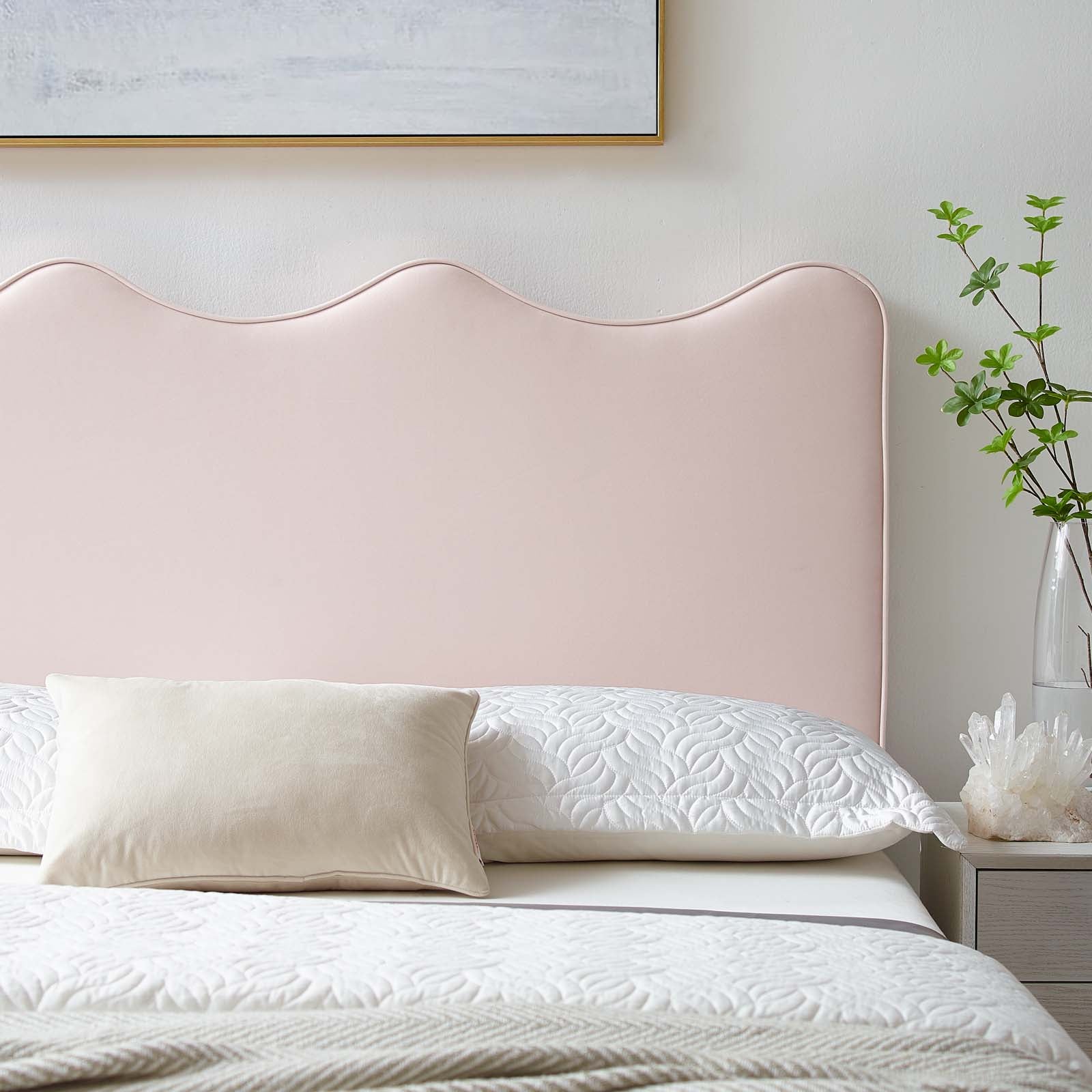 Modway Headboards - Athena Performance Velvet King/California King Headboard Pink