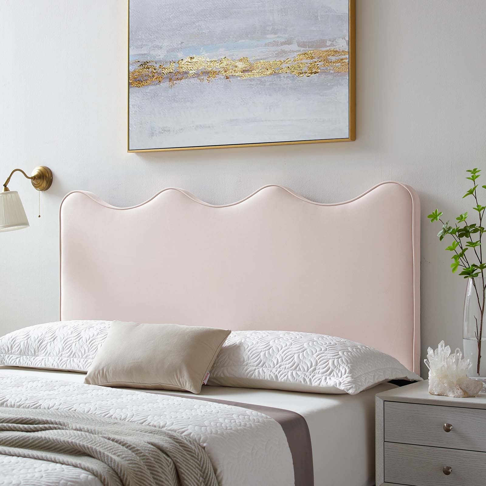Modway Headboards - Athena Performance Velvet King/California King Headboard Pink
