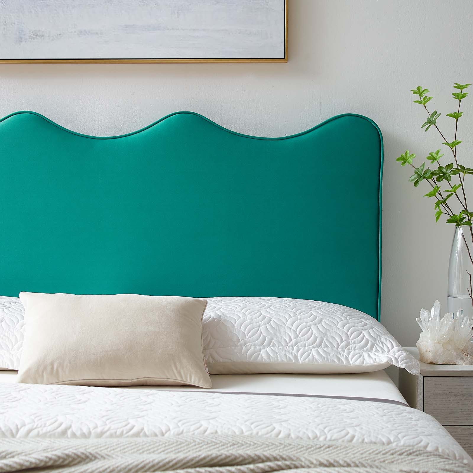 Modway Headboards - Athena Performance Velvet King/California King Headboard Teal