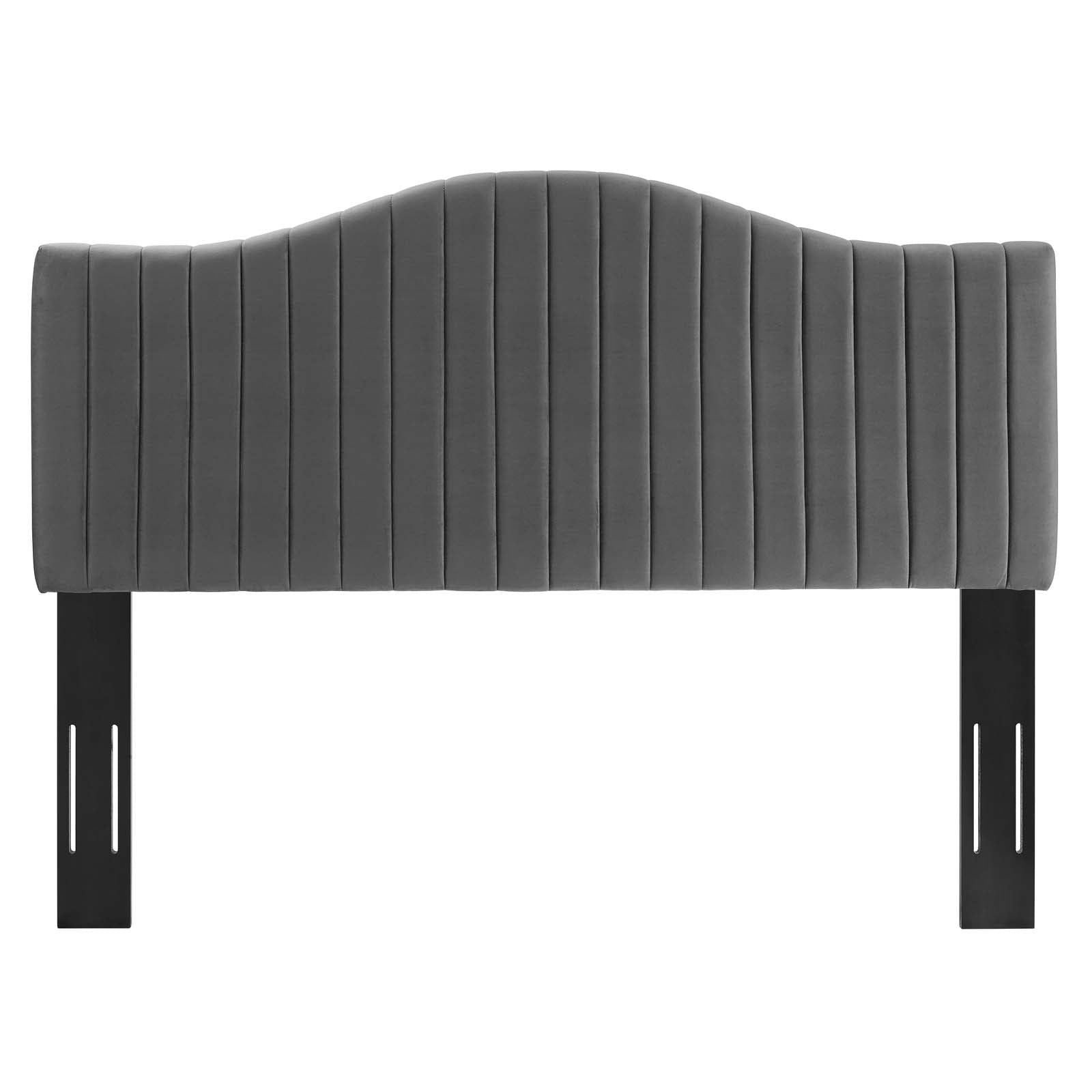Modway Headboards - Brielle Channel Tufted Twin Headboard Charcoal