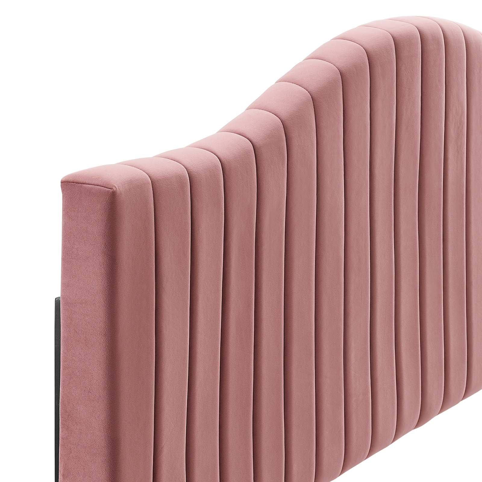 Modway Headboards - Brielle Channel Tufted King/California King Headboard Dusty Rose