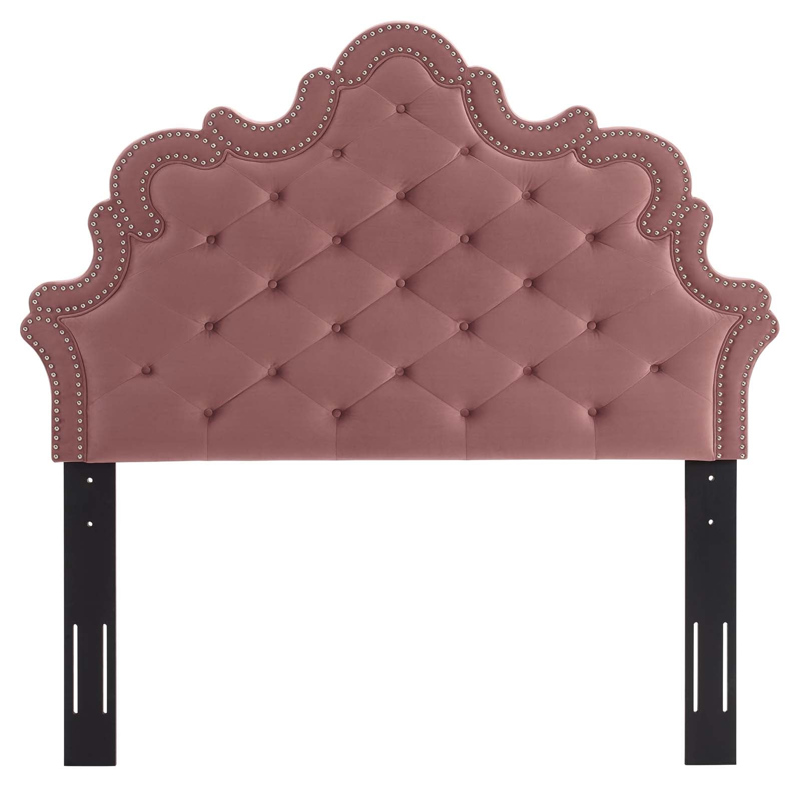 Modway Headboards - Arabella Button-Tufted Performance Velvet King/California King Headboard Dusty Rose