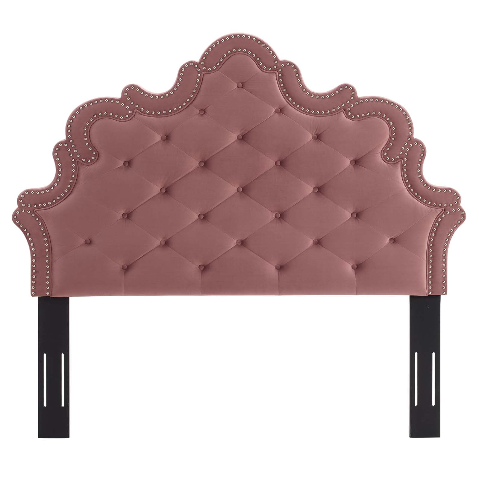 Modway Headboards - Arabella Button-Tufted Performance Velvet King/California King Headboard Dusty Rose