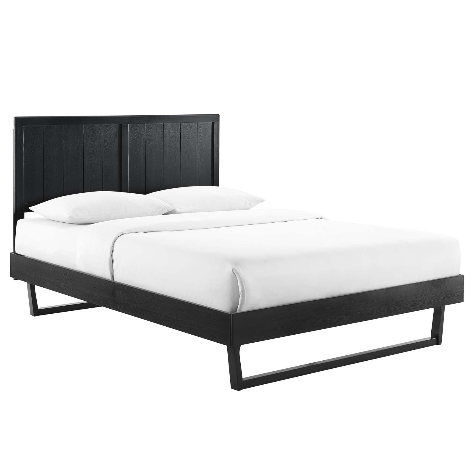 Modway Beds - Alana-King-Wood-Platform-Bed-With-Angular-Frame-Black