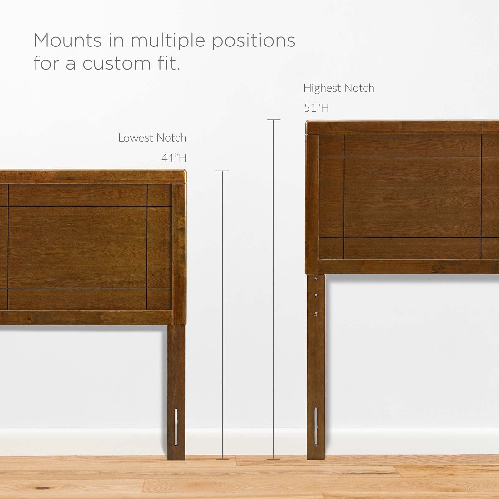 Modway Beds - Marlee King Wood Platform Bed With Splayed Legs Walnut