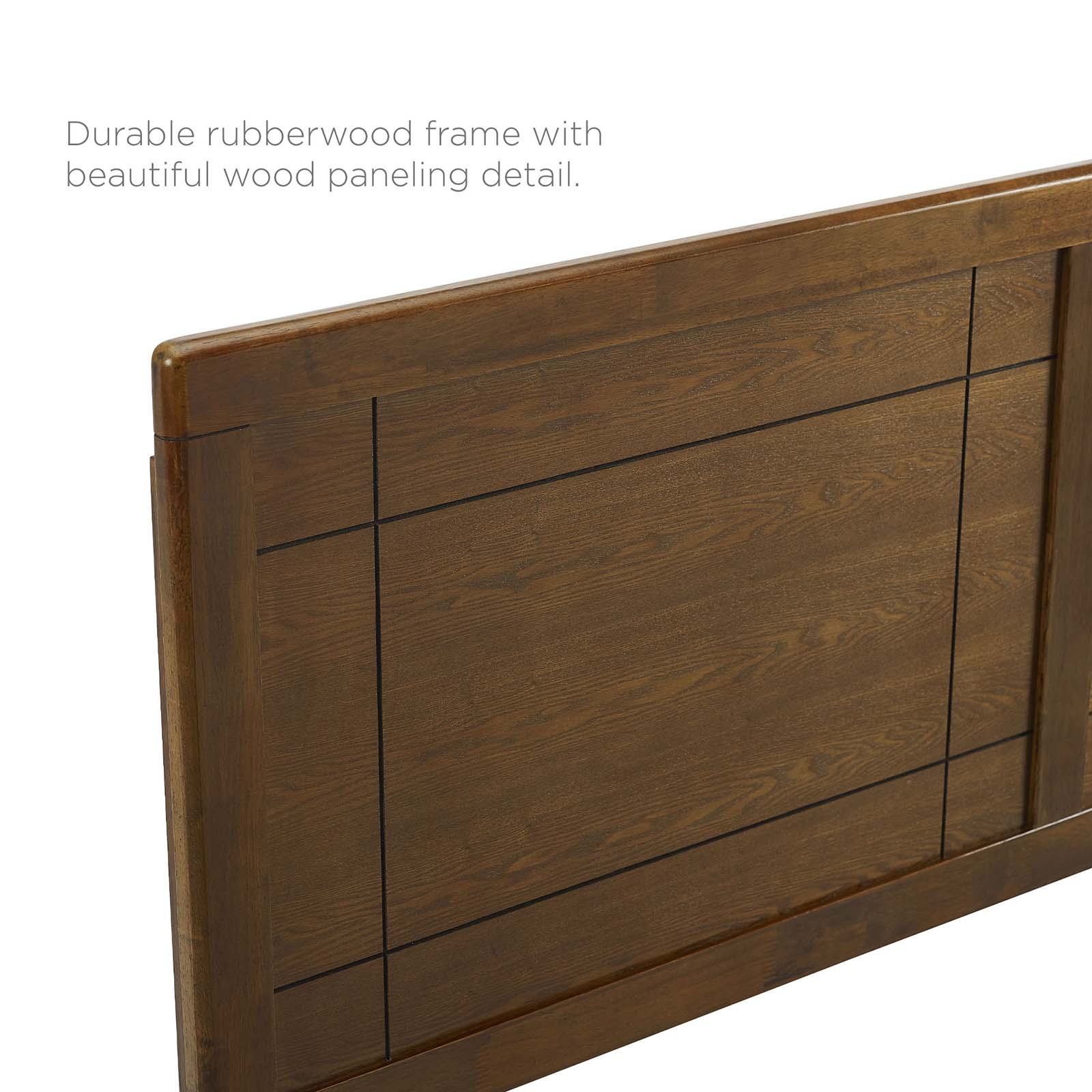 Modway Beds - Marlee King Wood Platform Bed With Splayed Legs Walnut