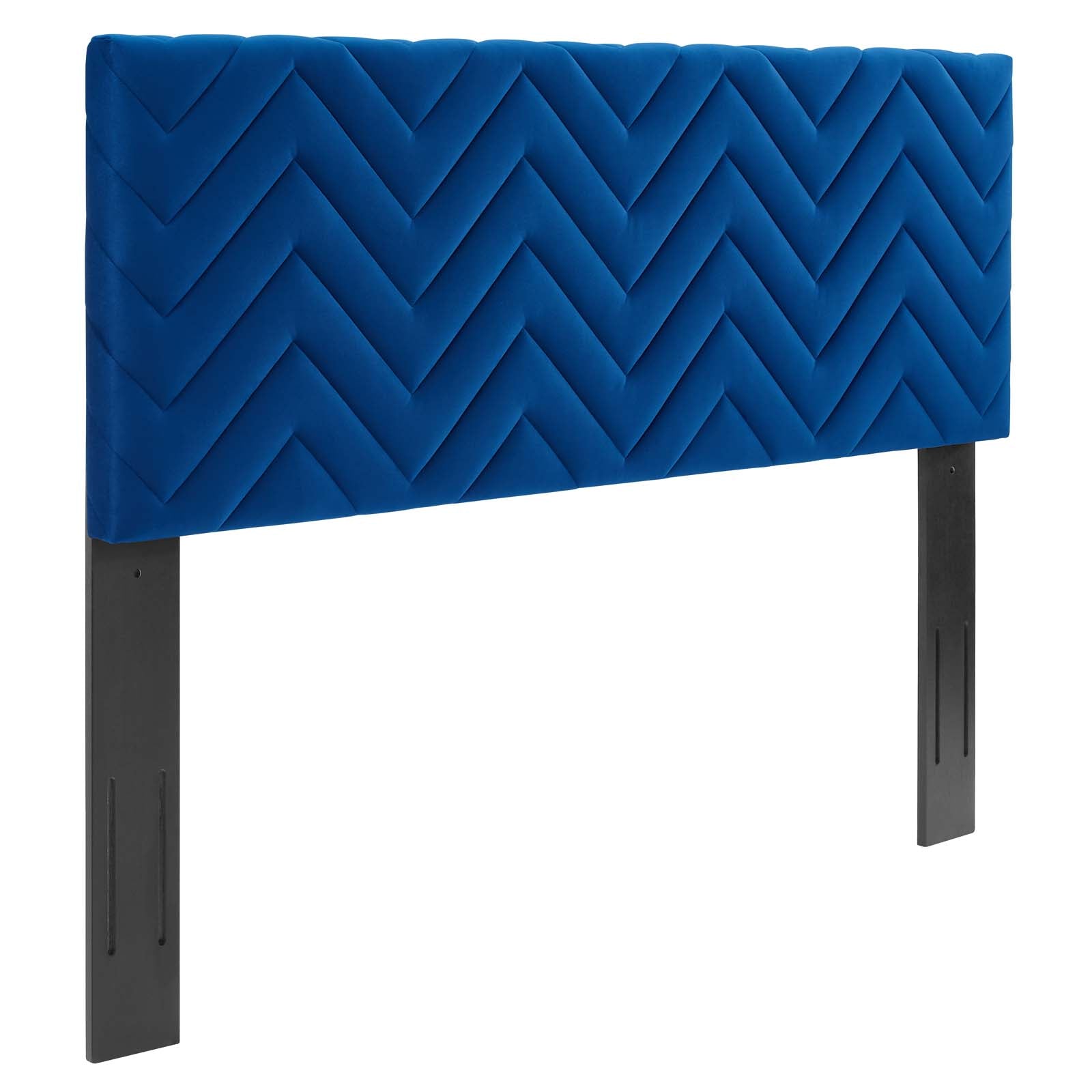 Modway Headboards - Mercy-Chevron-Tufted-Performance-Velvet-Twin-Headboard-Navy