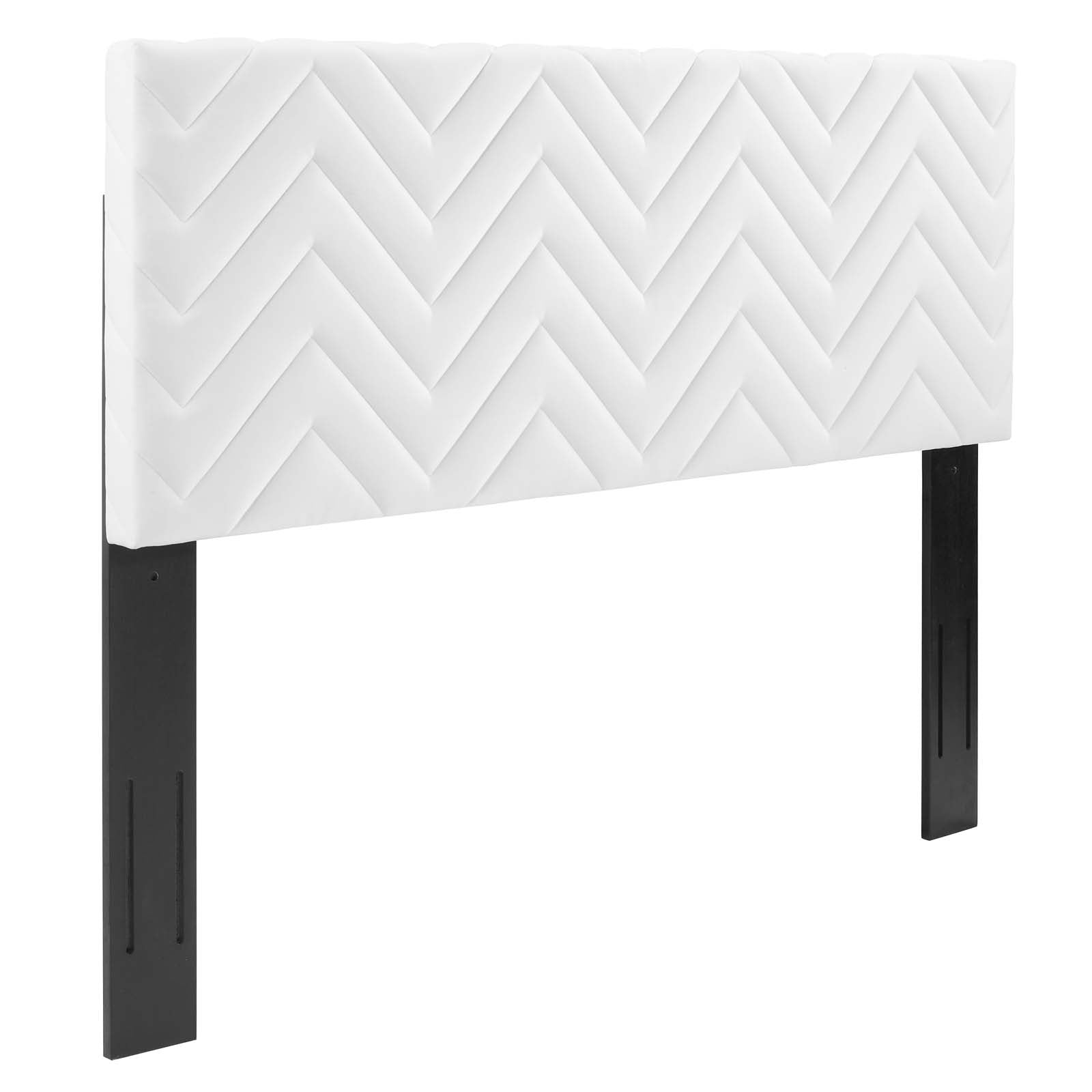 Modway Headboards - Mercy-Chevron-Tufted-Performance-Velvet-King/California-King-Headboard-White