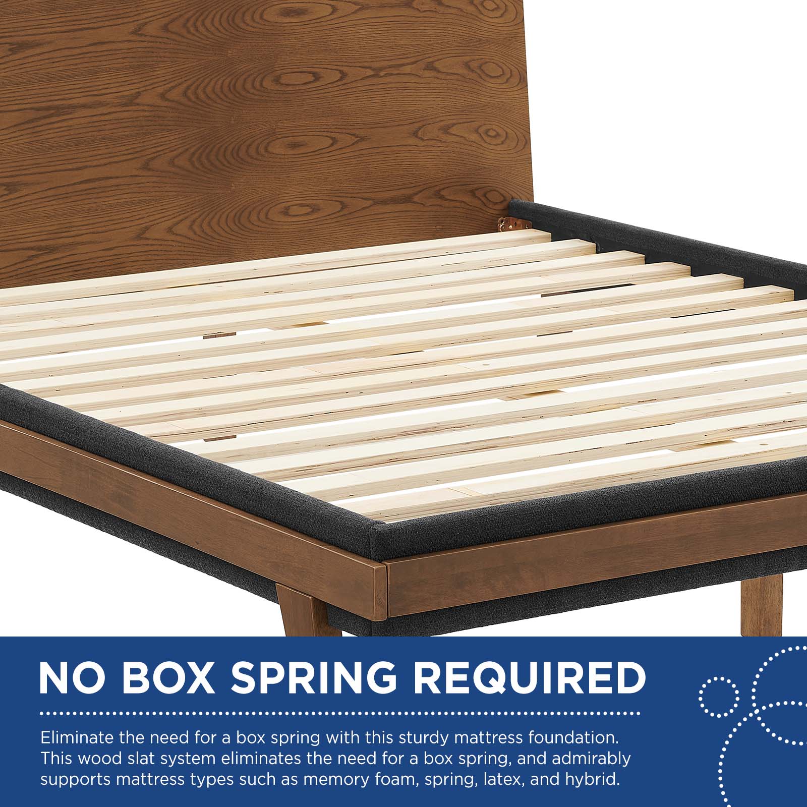 Modway Beds - Dylan Queen Platform Bed Walnut