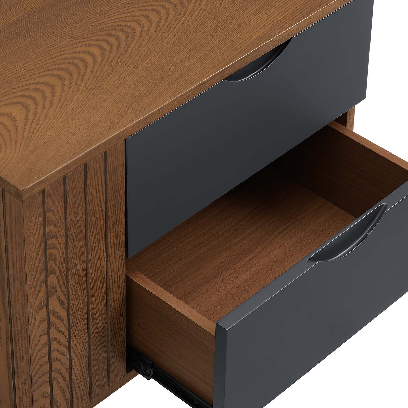 Modway Nightstands & Side Tables - Dylan Nightstand Walnut Gray