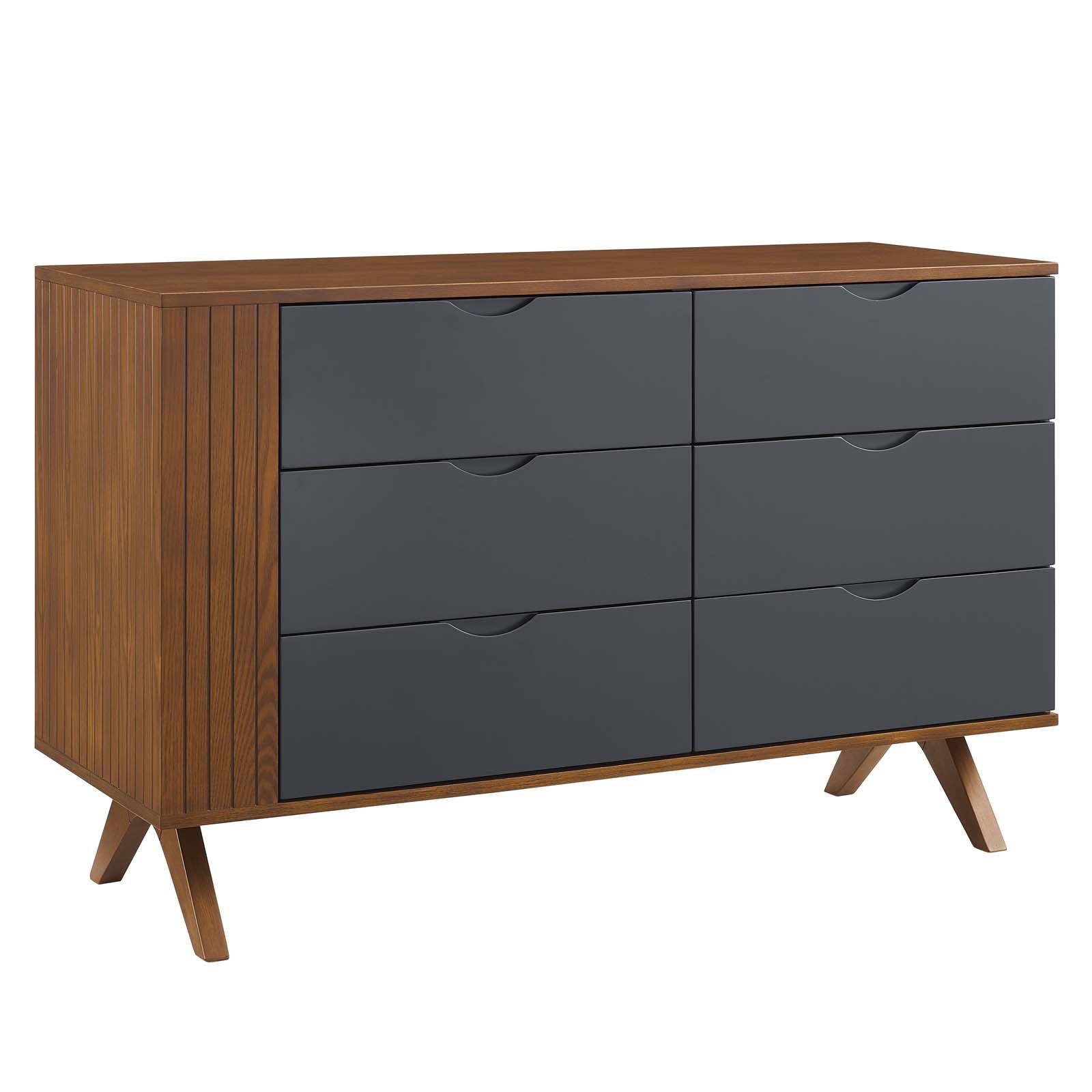 Modway Dressers - Dylan Dresser Walnut Gray