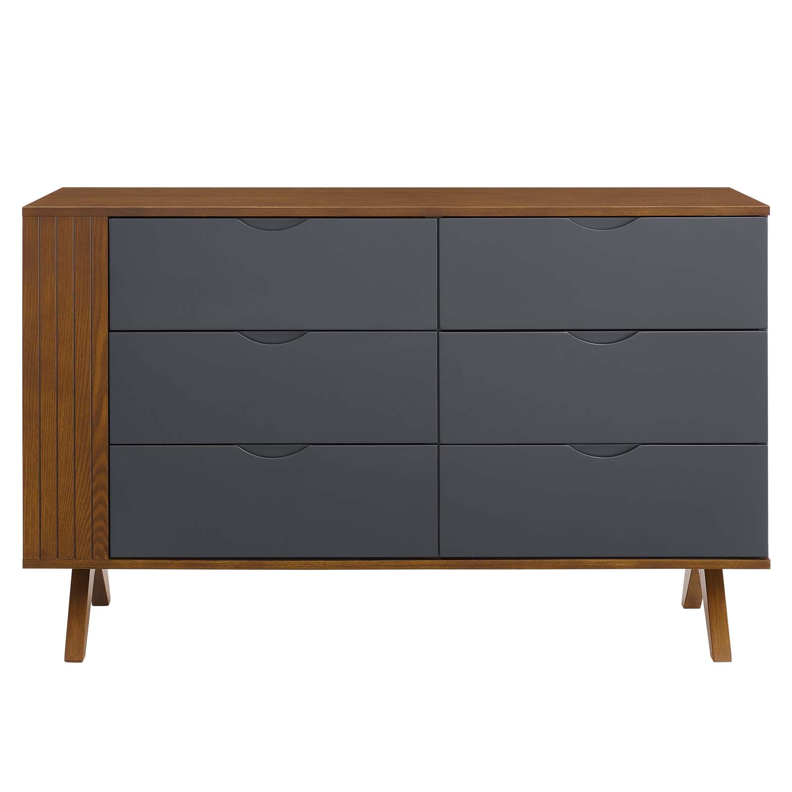 Modway Dressers - Dylan Dresser Walnut Gray