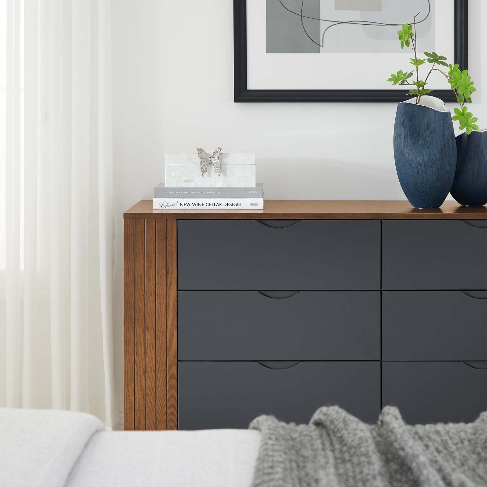 Modway Dressers - Dylan Dresser Walnut Gray