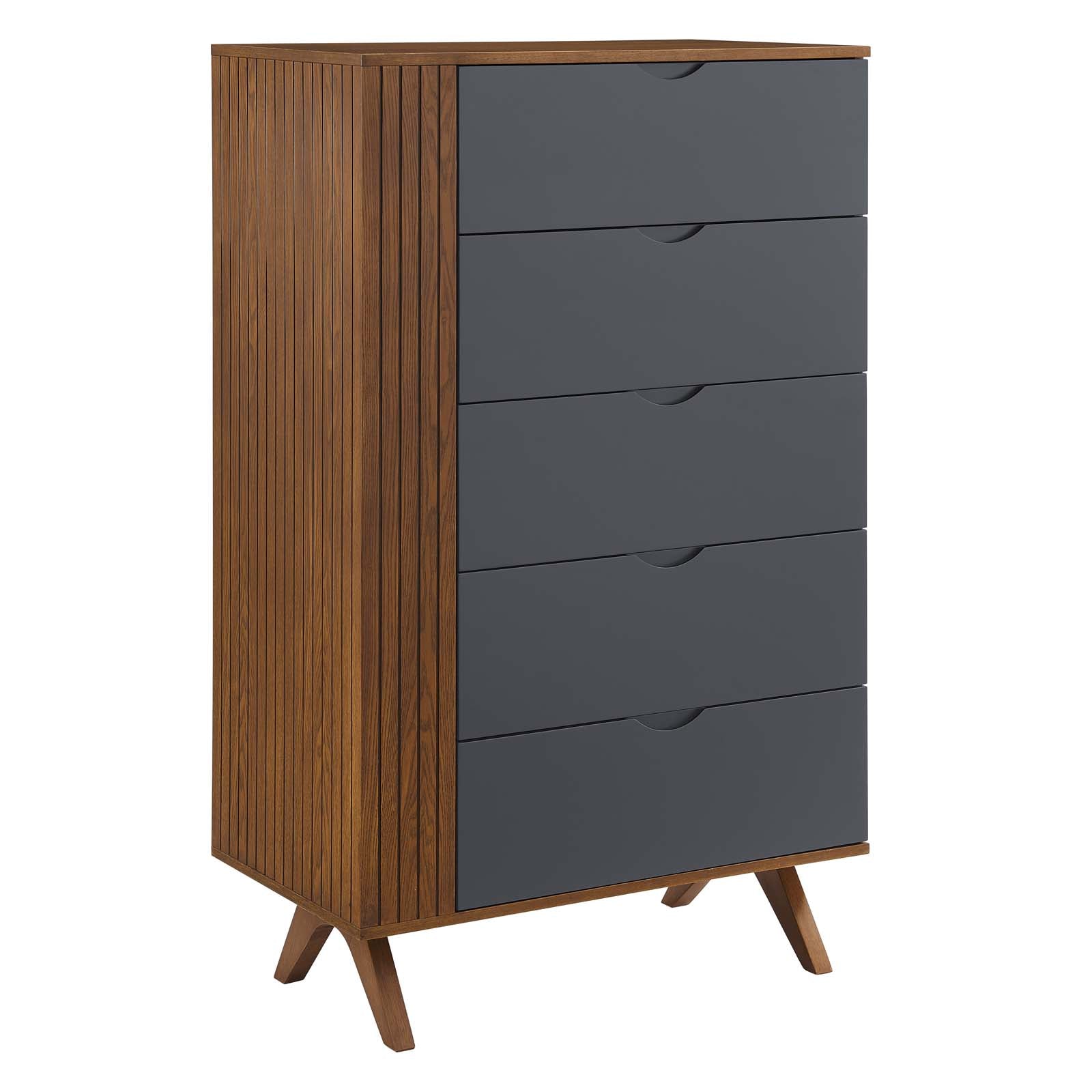 Modway Chest of Drawers - Dylan Chest Walnut Gray