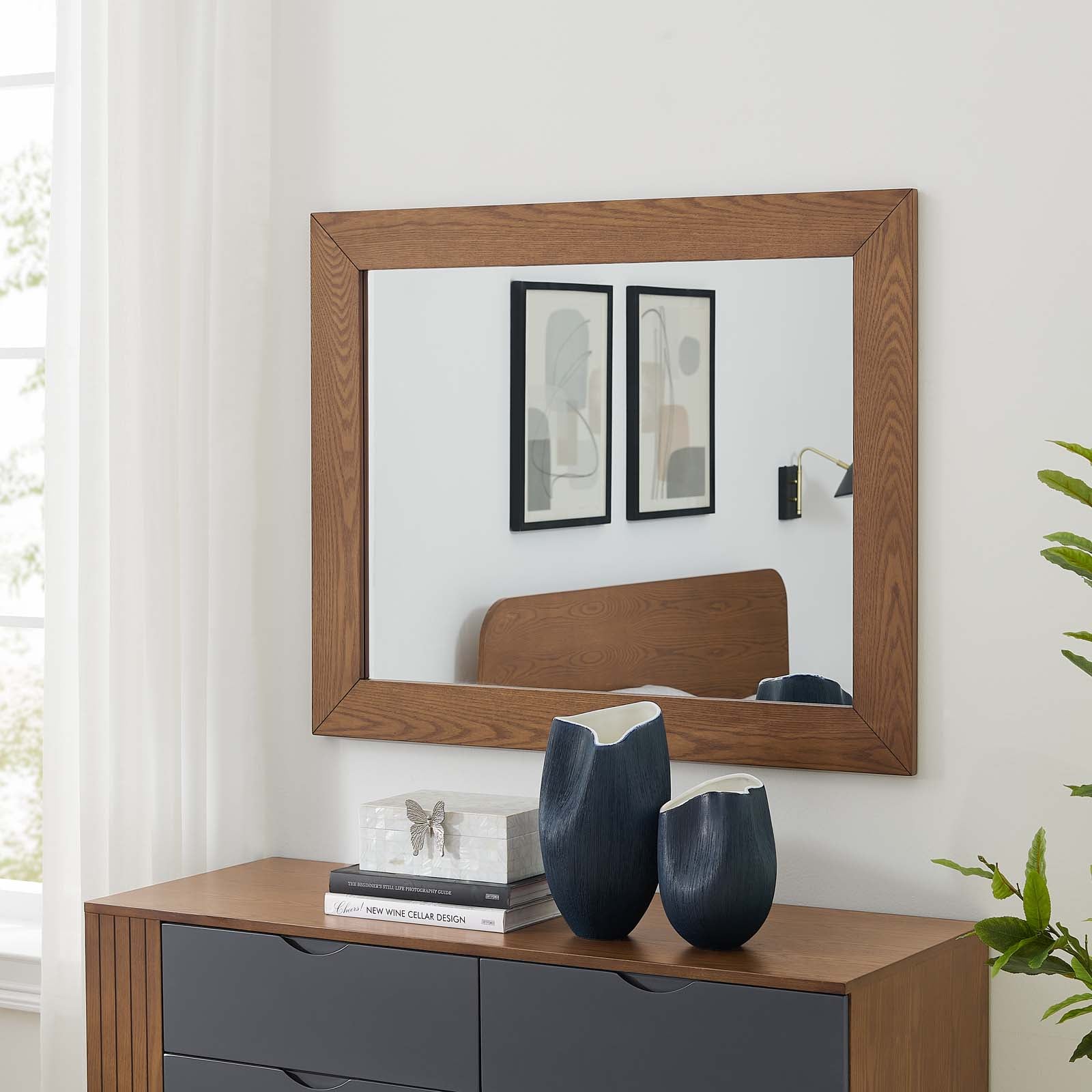 Modway Mirrors - Dylan Mirror Walnut