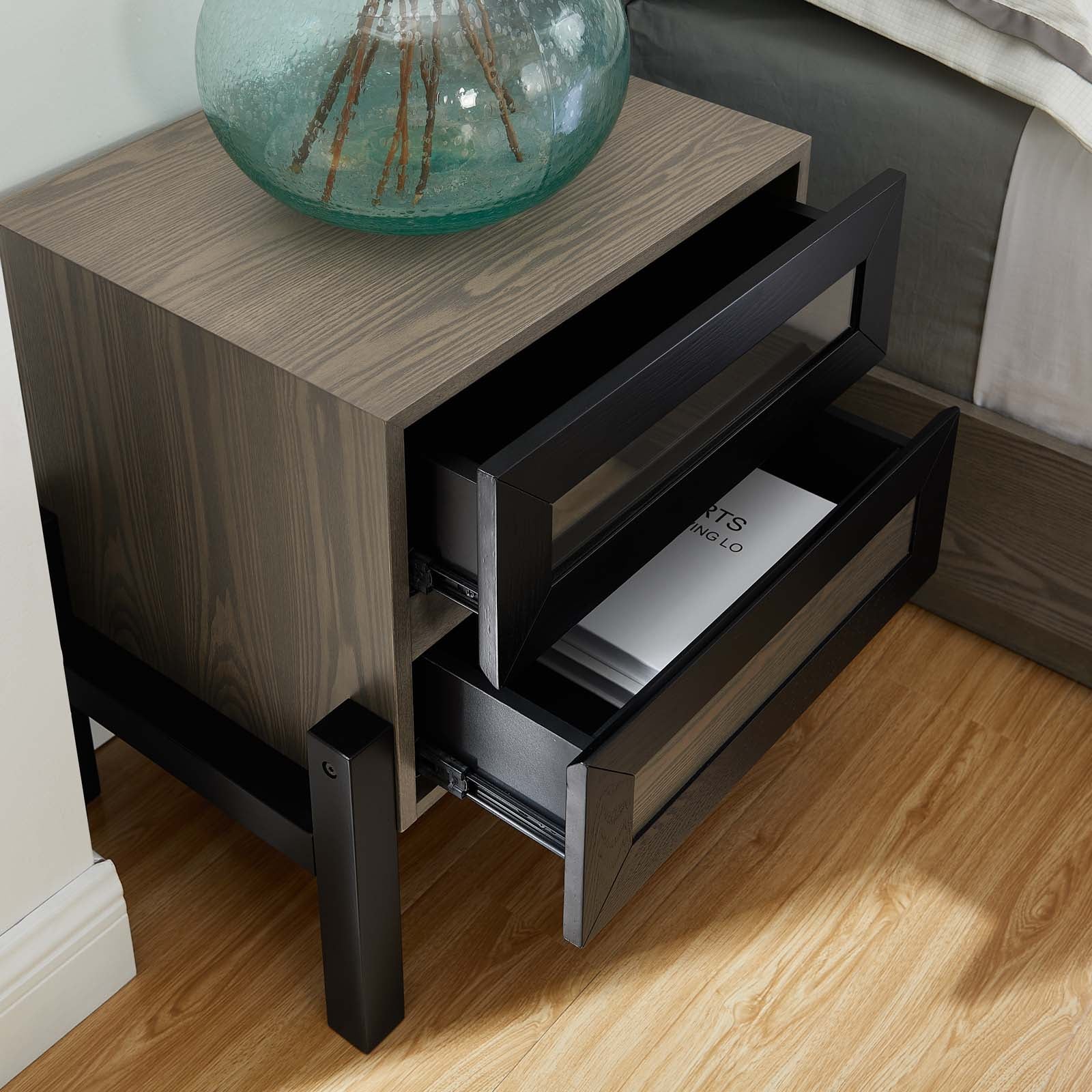 Modway Nightstands & Side Tables - Merritt Nightstand Oak