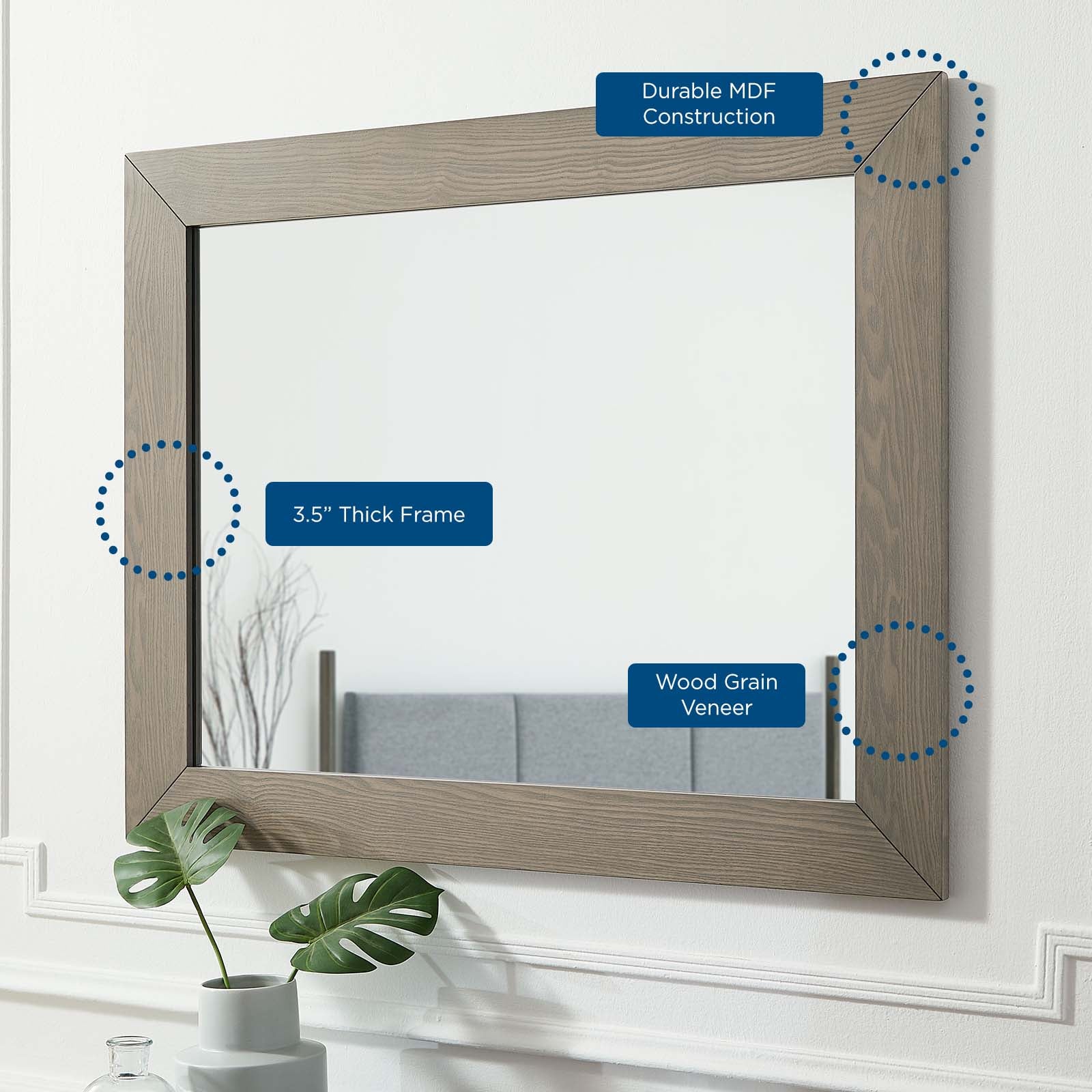 Modway Mirrors - Merritt Mirror Oak