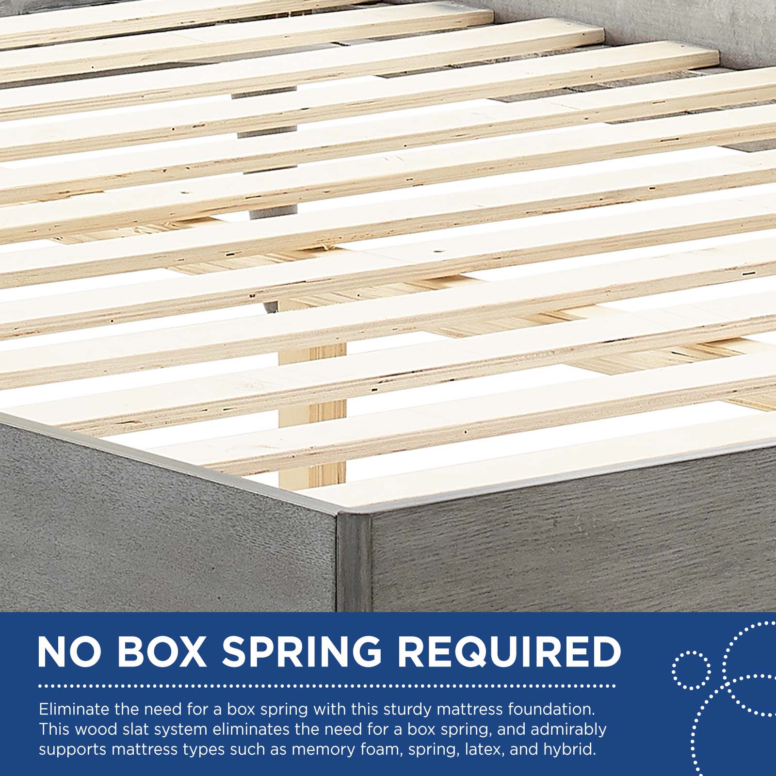 Modway Beds - Sierra Cane and Wood Full Platform Bed With Splayed Legs Gray