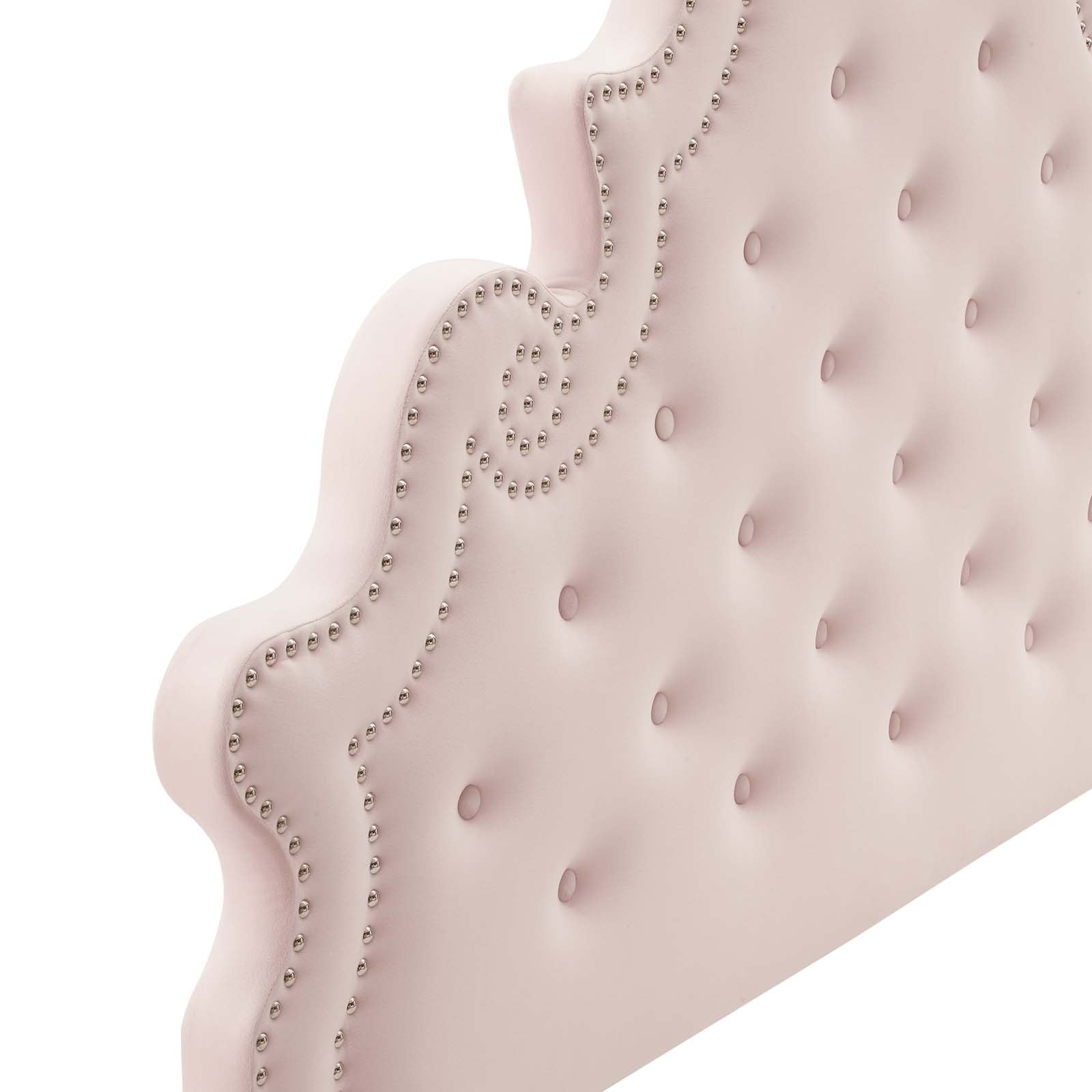 Modway Beds - Gwyneth Tufted Velvet 45"W Twin Platform Bed Pink