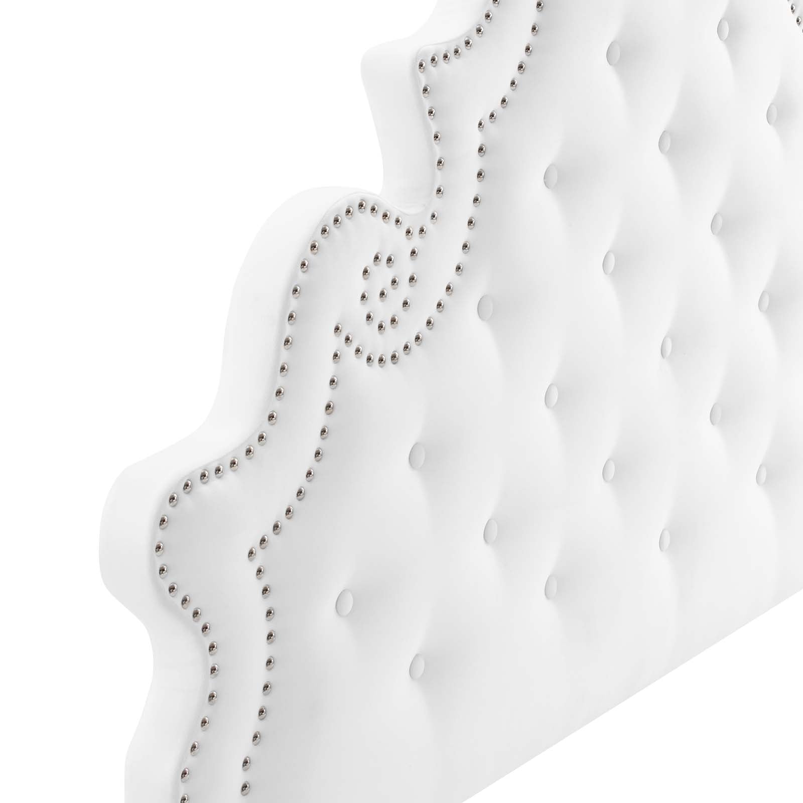Modway Beds - Gwyneth Tufted Velvet Full Platform Bed White