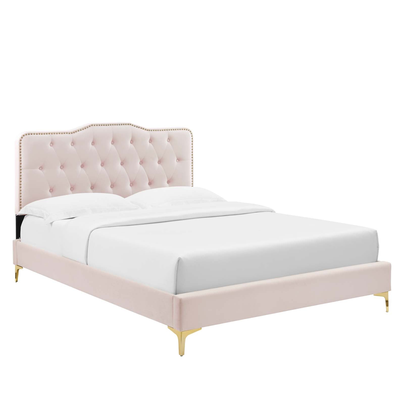 Modway Beds - Amber-King-Platform-Bed-Pink