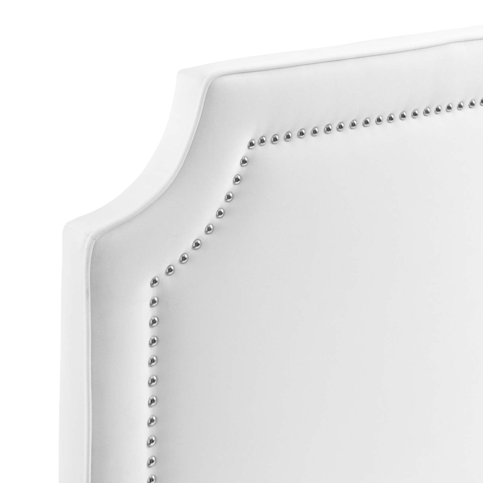 Modway Beds - Novi Performance Velvet Queen Bed White MOD-6823-WHI