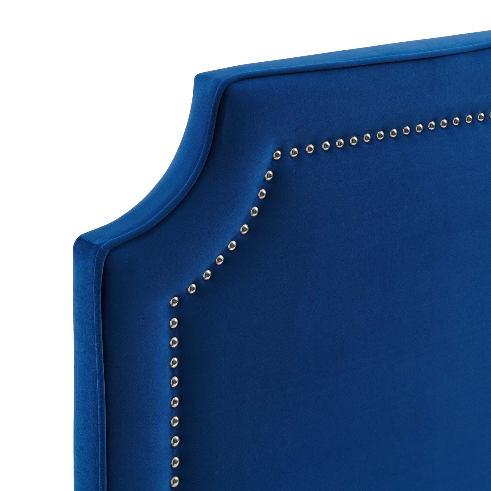 Modway Beds - Novi Performance Velvet King Bed Navy MOD-6833-NAV