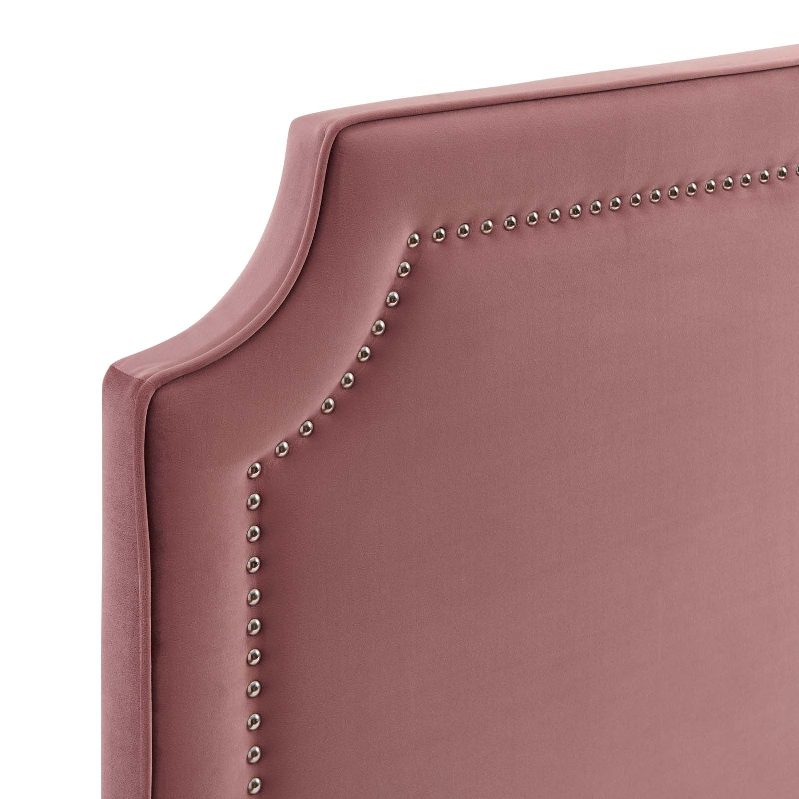 Modway Beds - Novi Performance Velvet King Bed Dusty Rose MOD-6843-DUS