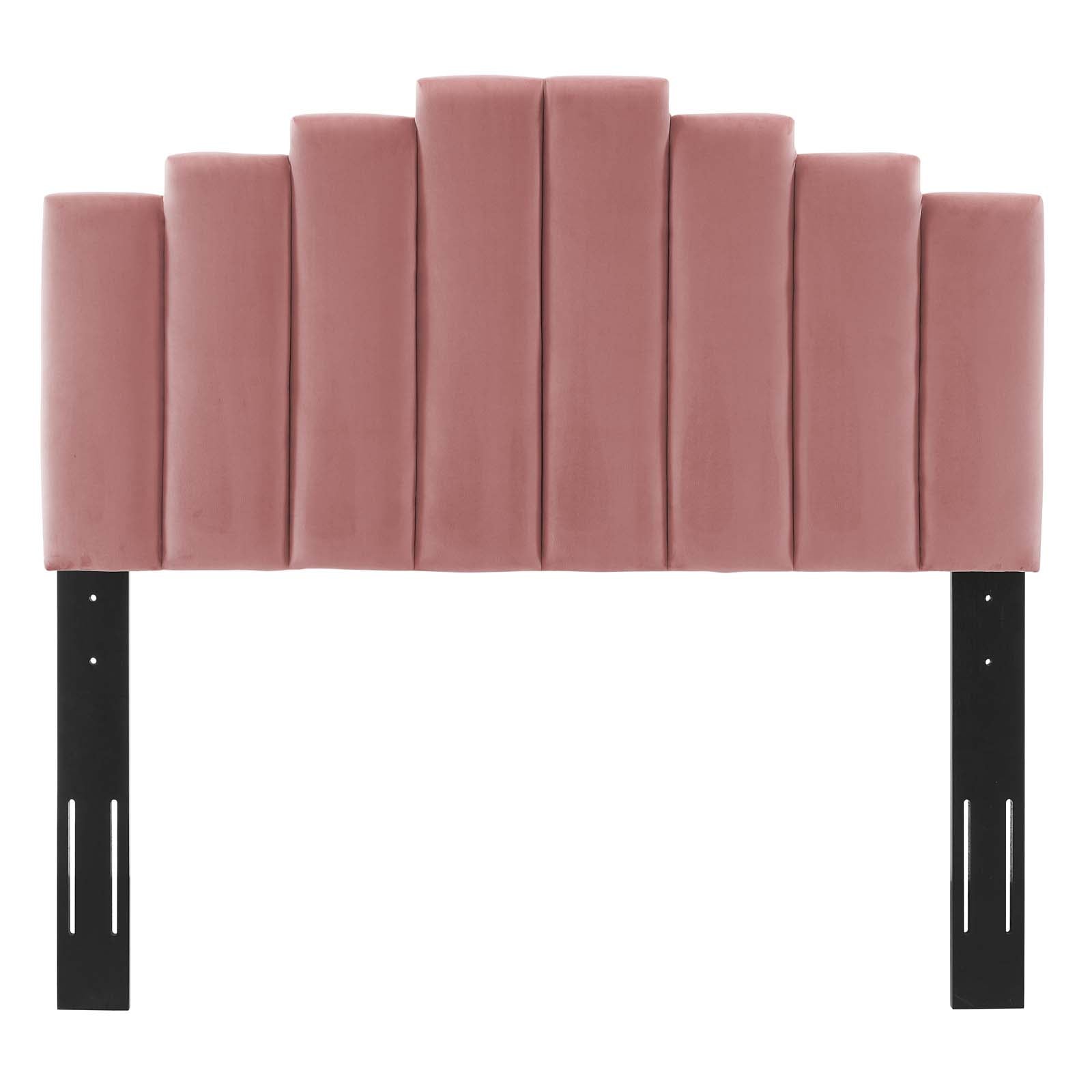 Modway Beds - Elise Full Performance Velvet Bed Dusty Rose