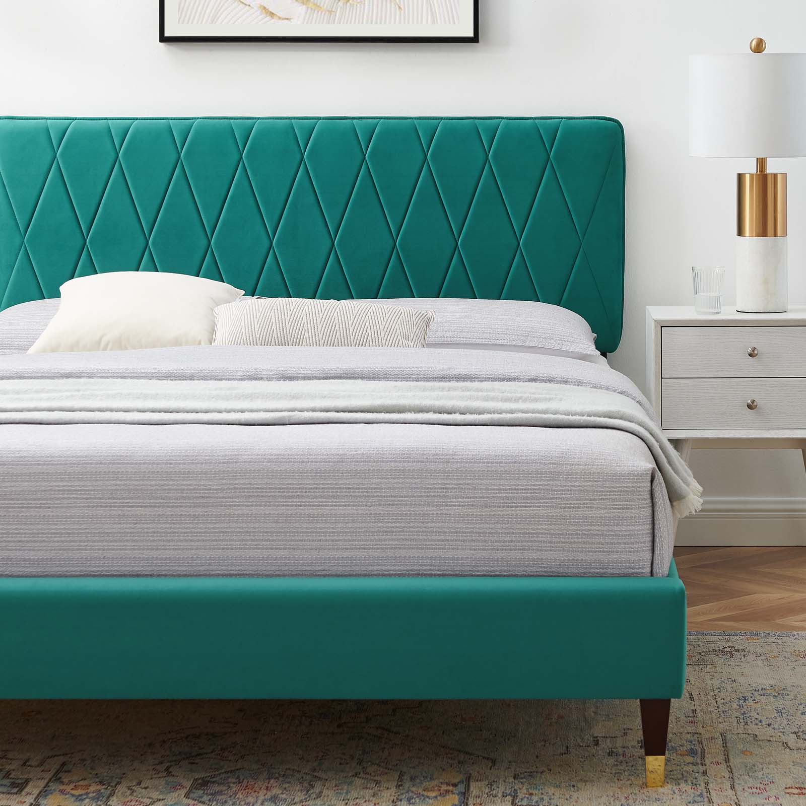 Modway Beds - Phillipa Performance Twin Platform Bed Teal